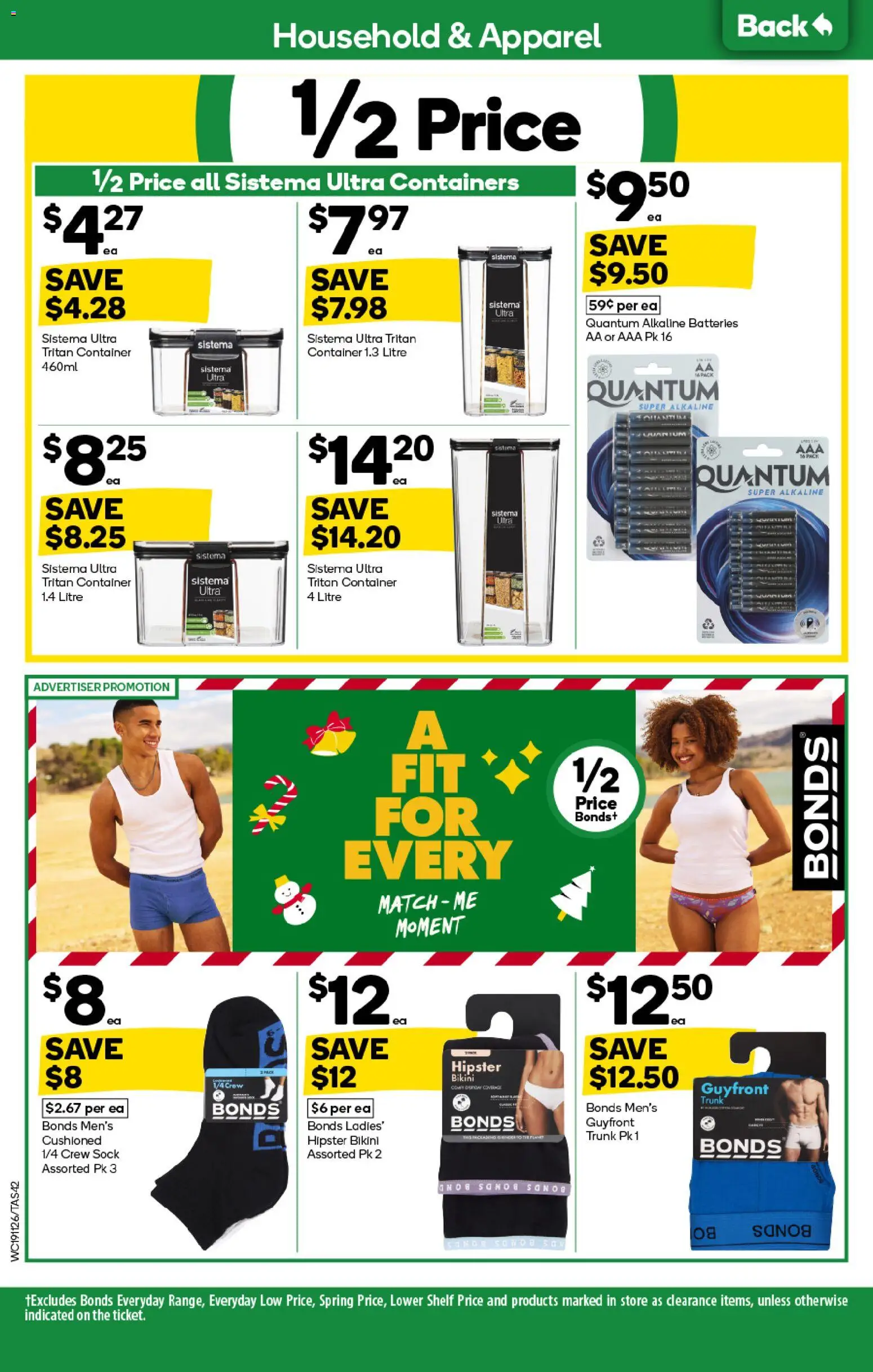 Woolworths catalogue - valid from 19.11.2025 | Page: 42 | Products: Bikini, Shelf, Household, Batteries