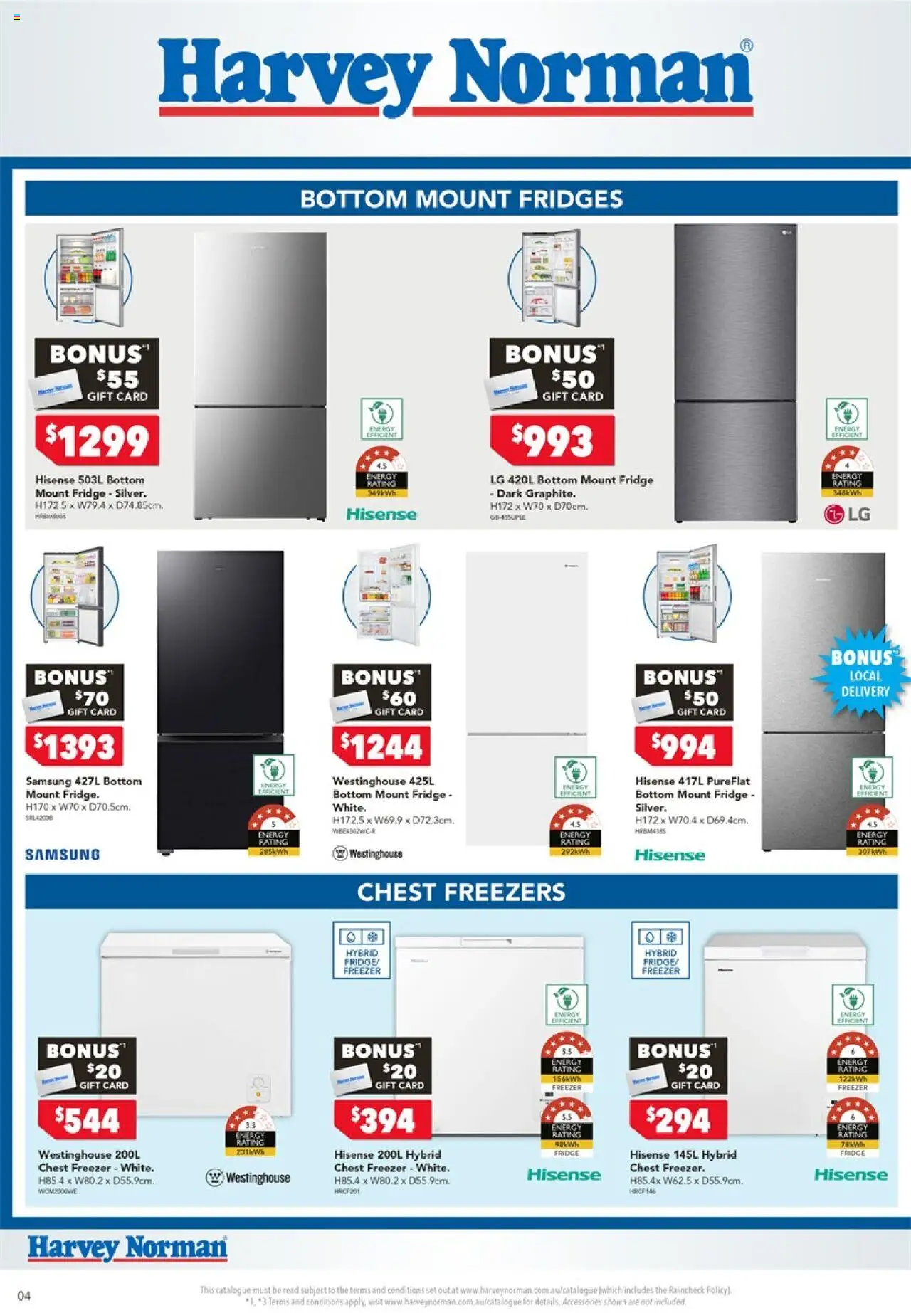 Harvey Norman catalogue - valid from 08.08.2025 | Page: 4 | Products: Fridge, Freezer