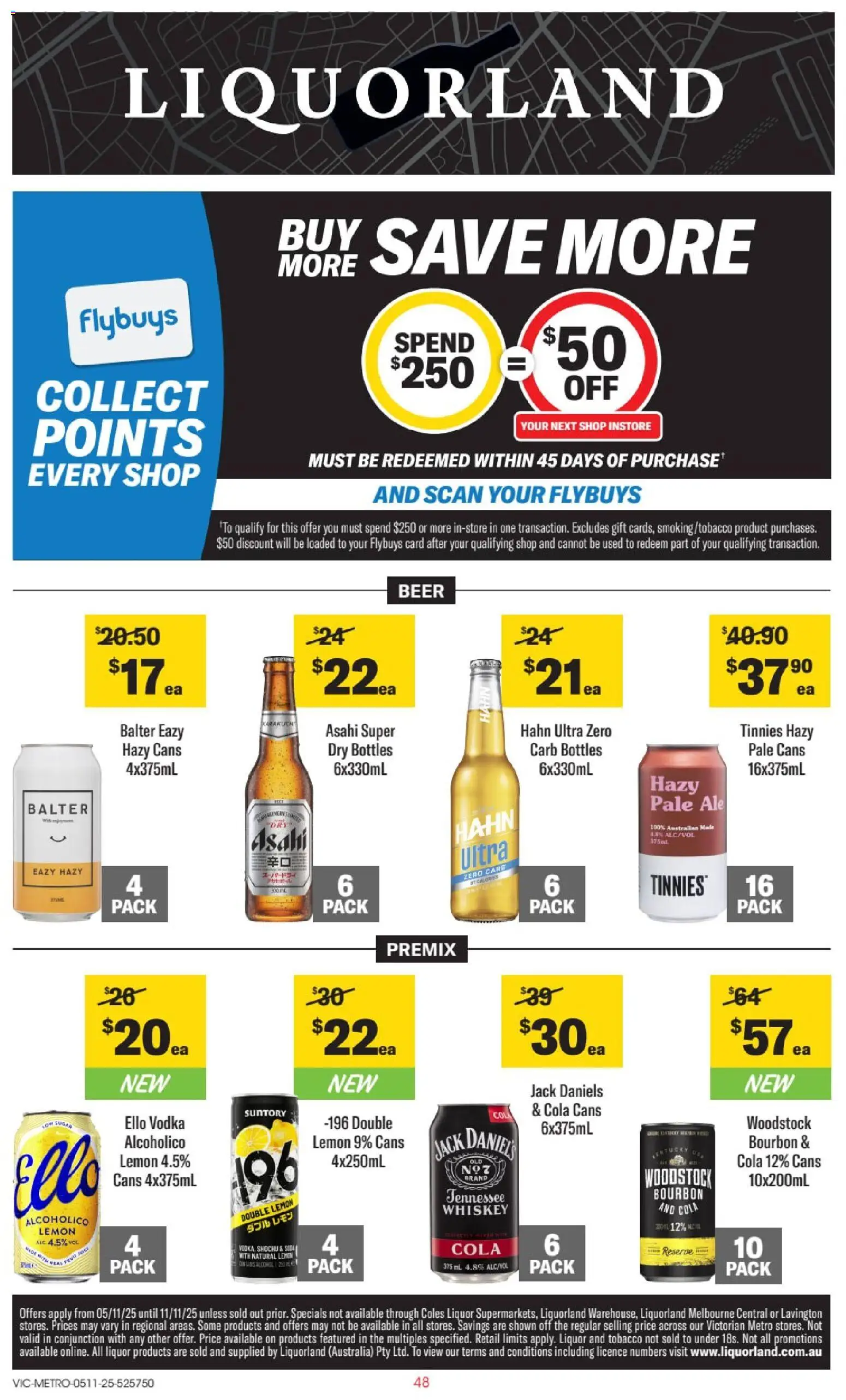 Liquorland catalogue - valid from 05.11.2025 | Page: 1 | Products: Beer, Vodka, Whiskey, Lemon
