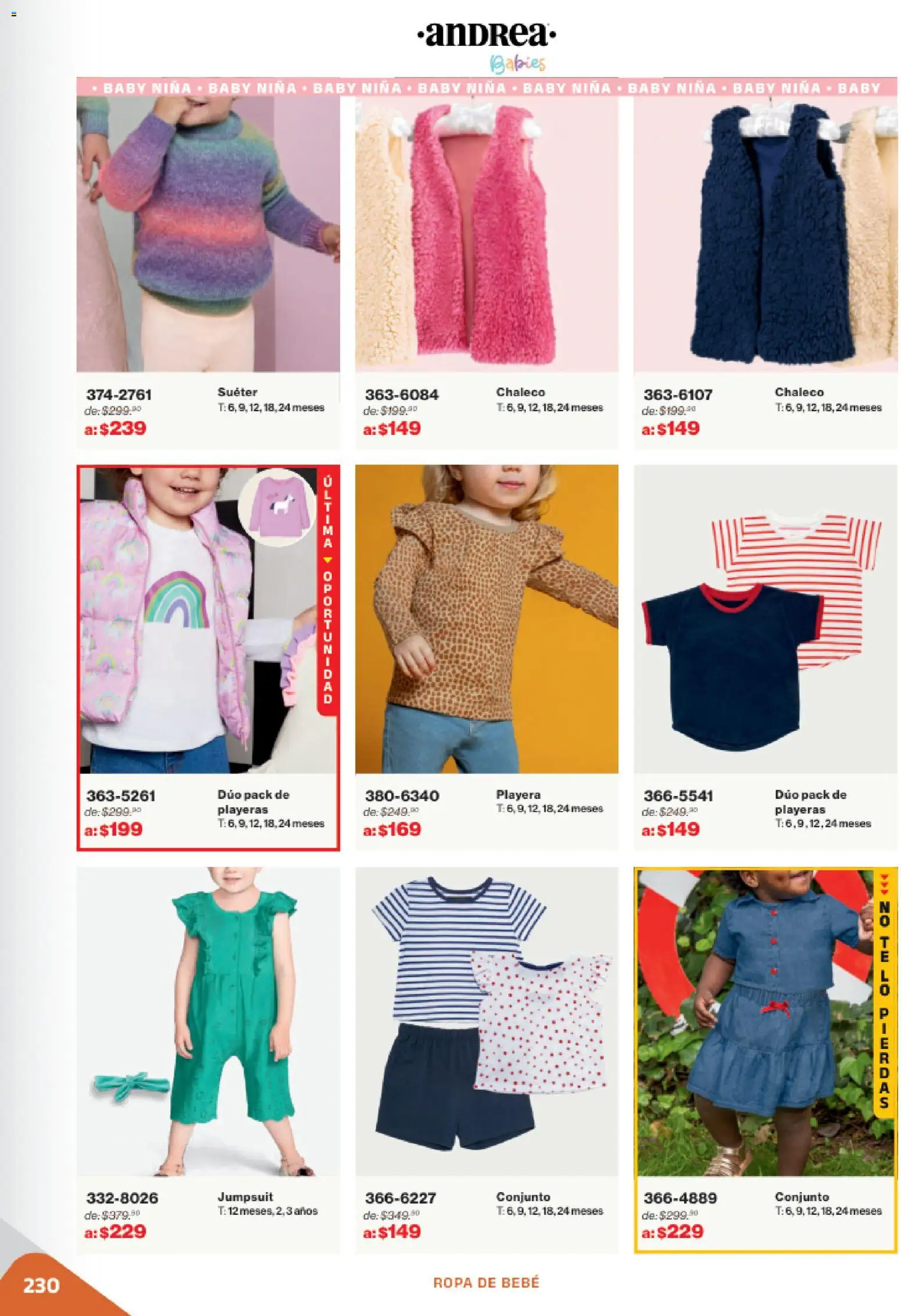 Nuevas ofertas de Andrea válidas en toda la República Mexicana desde el 02.11.2025. ¡Encuentra las mejores ofertas en Andrea catálogo Outlet! | Página: 230 | Productos: Chaleco, Ropa, Playera, Conjunto