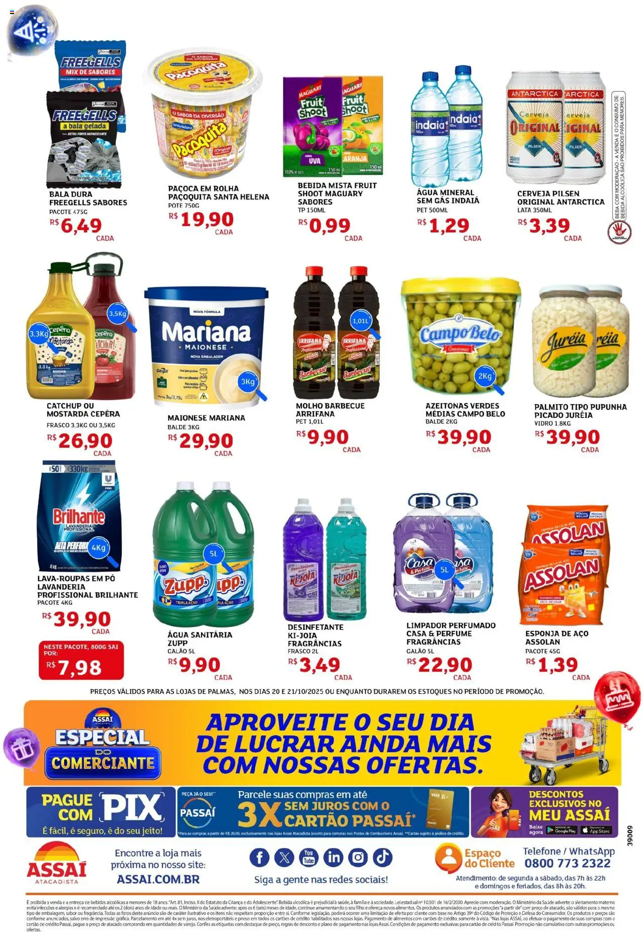 Assaí Atacadista Folheto - válido de 20.10.2025 | Página: 2 | Produtos: Pupunha, Perfume, Desinfetante, Balde