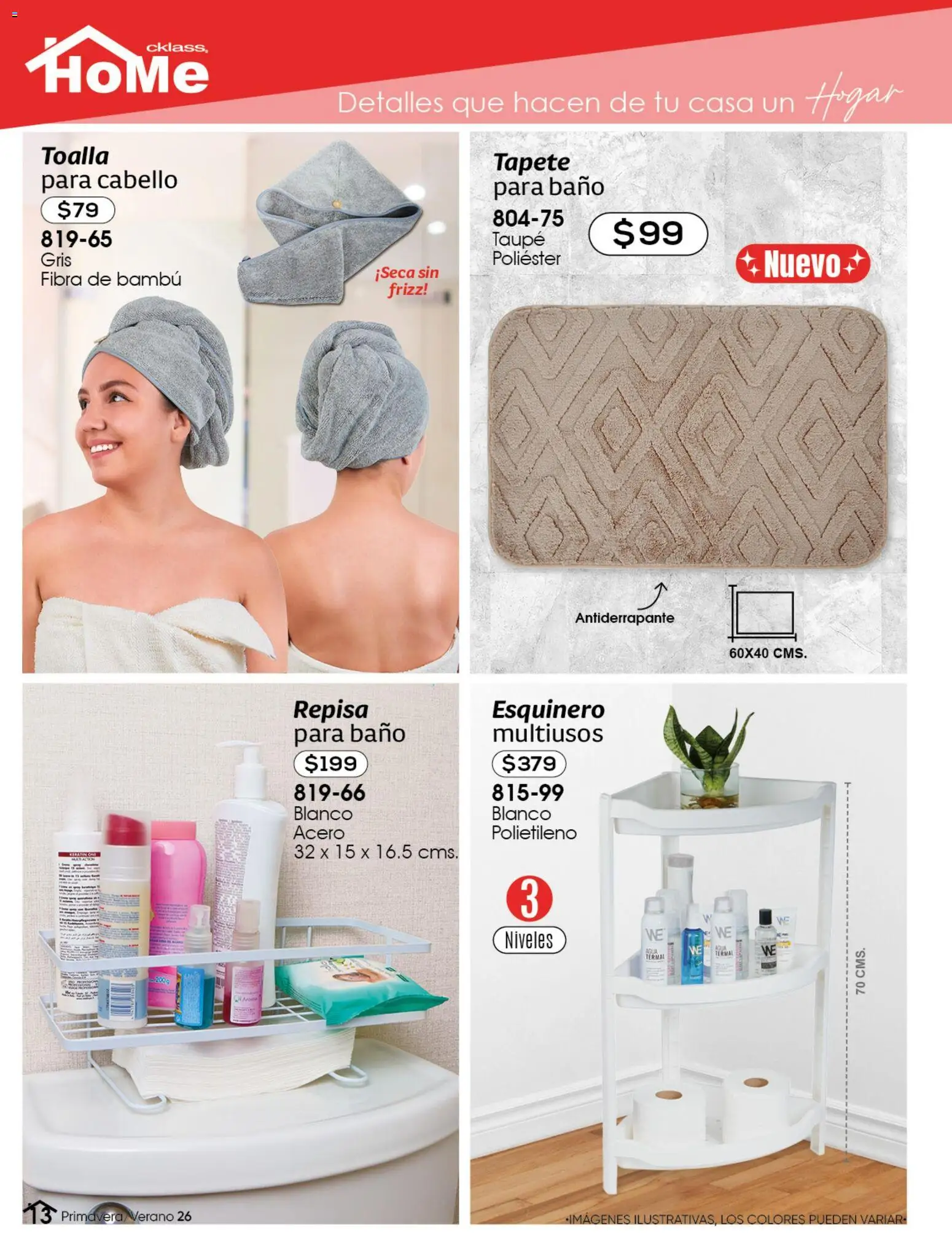 Nuevas ofertas de Cklass válidas en toda la República Mexicana desde el 02.01.2026. ¡Encuentra las mejores ofertas en Cklass catálogo Home! | Página: 14 | Productos: Repisa, Toalla, Baño, Tapete