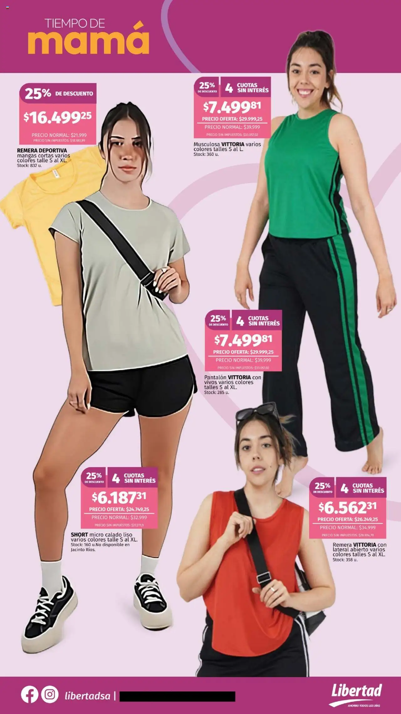 Hipermercado Libertad - Día de la madre 2025 │ válido desde el 09.10.2025 | Página: 8 | Productos: Remera, Short, Musculosa