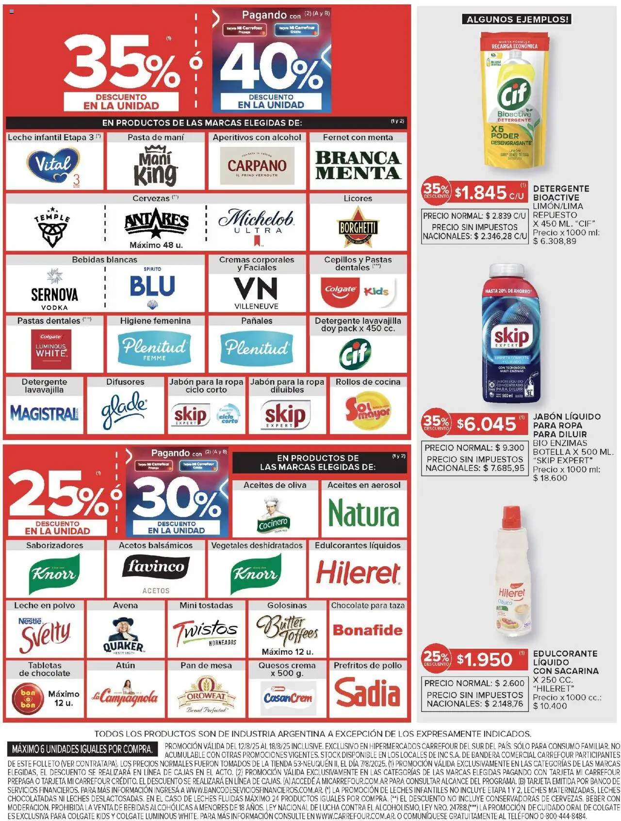 Carrefour ofertas │ válido desde el 12.08.2025 | Página: 10 | Productos: Polvo, Jabón líquido, Taza, Leche