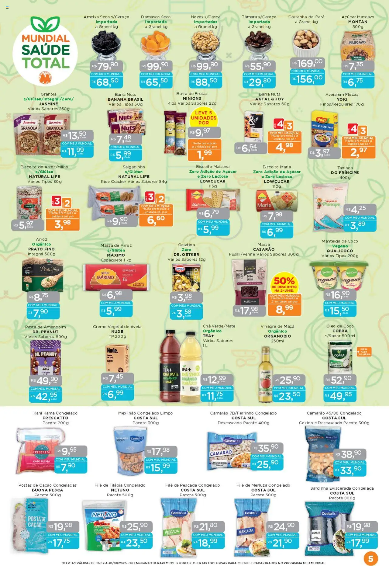 Mundial Folheto - válido de 17.09.2025 | Página: 5 | Produtos: Chá mate, Óleo, Chá, Açúcar mascavo