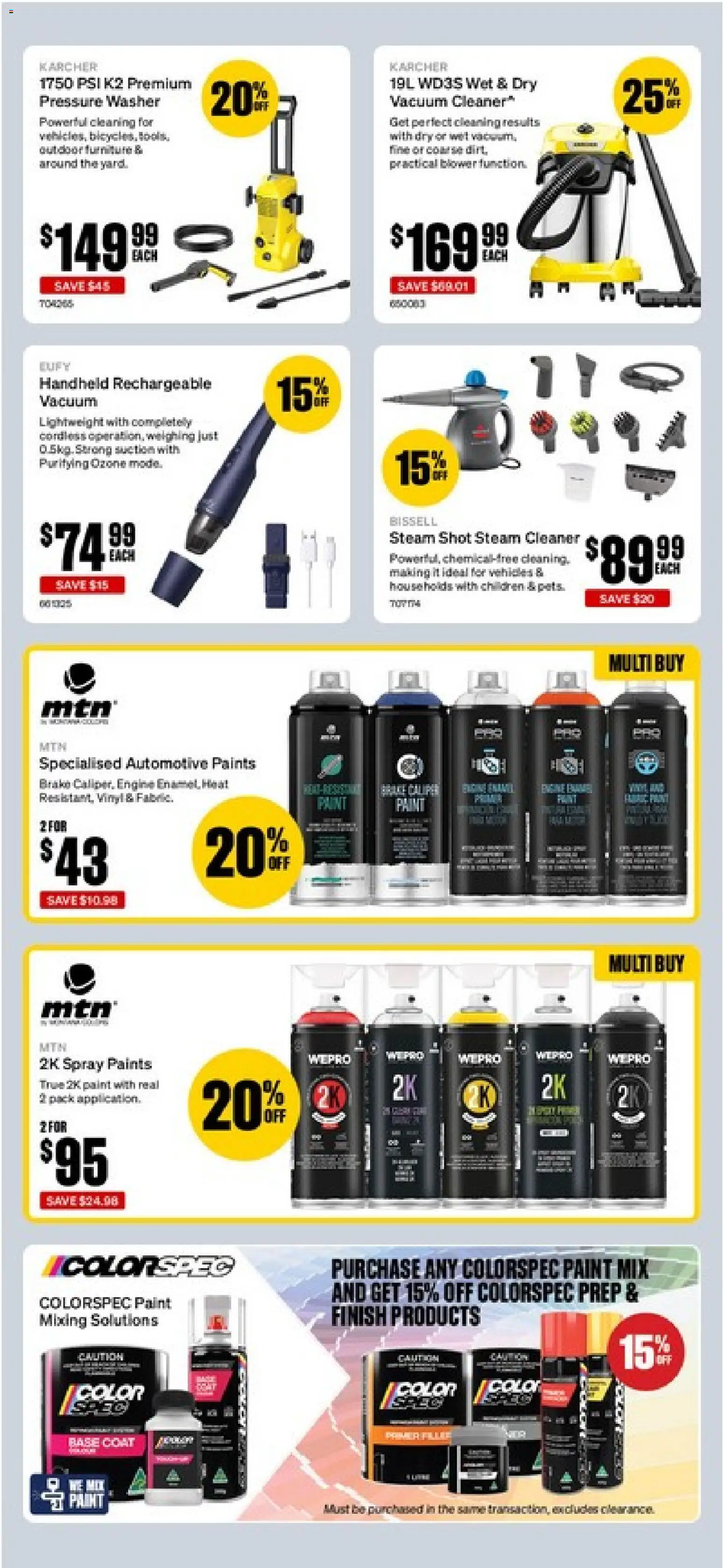 Supercheap Auto catalogue - valid from 22.04.2026 | Page: 13 | Products: Cleaner, Outdoor furniture, Vacuum cleaner, Washer