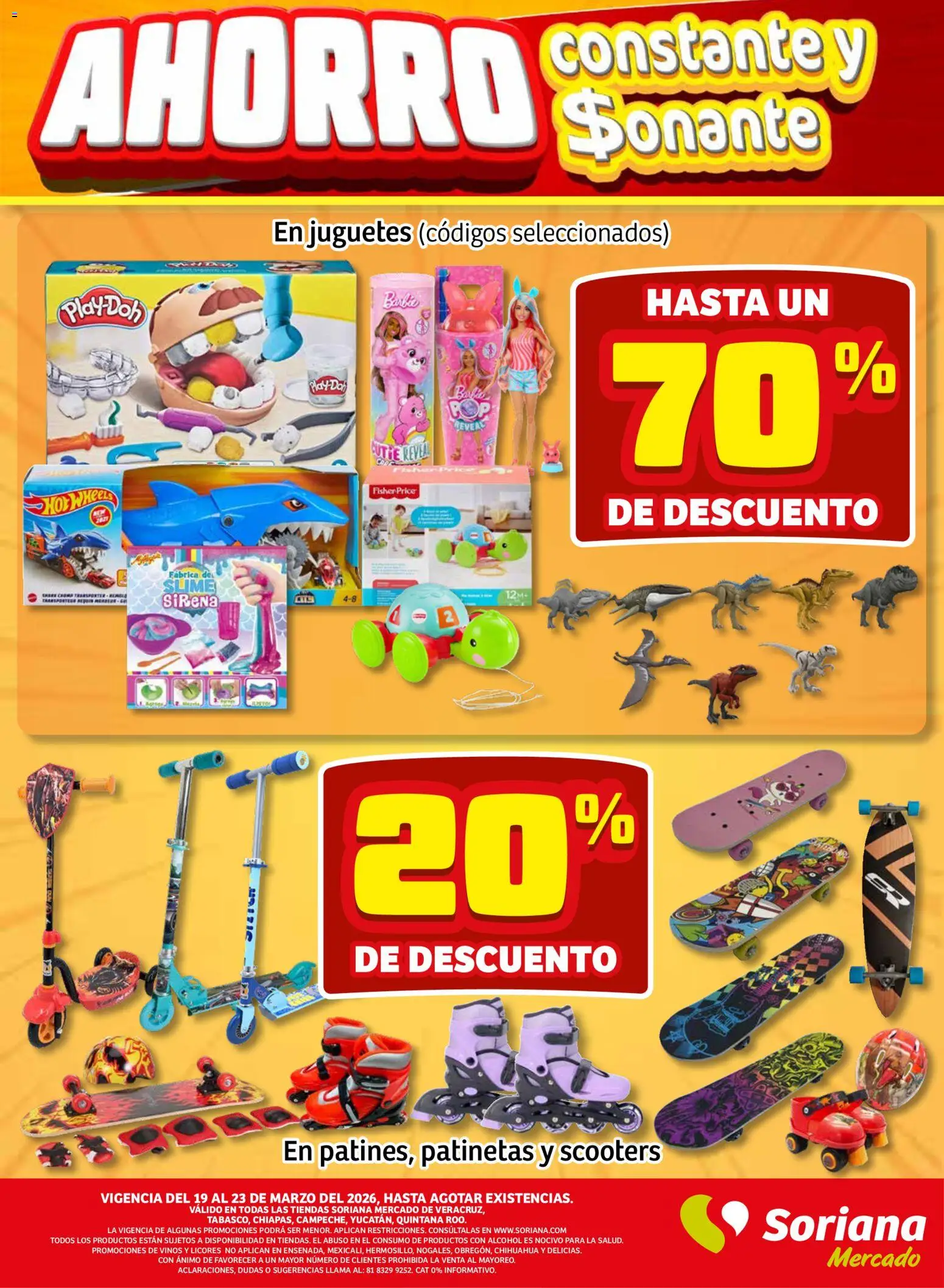 Nuevas ofertas de Soriana Fin de Semana Mercado: Ver, Tab, Chis, Camp, Yuc y Q. Roo válidas en toda la República Mexicana desde el 19.03.2026. ¡Encuentra las mejores ofertas en Soriana Fin de Semana Mercado: Ver, Tab, Chis, Camp, Yuc y Q. Roo! | Página: 9