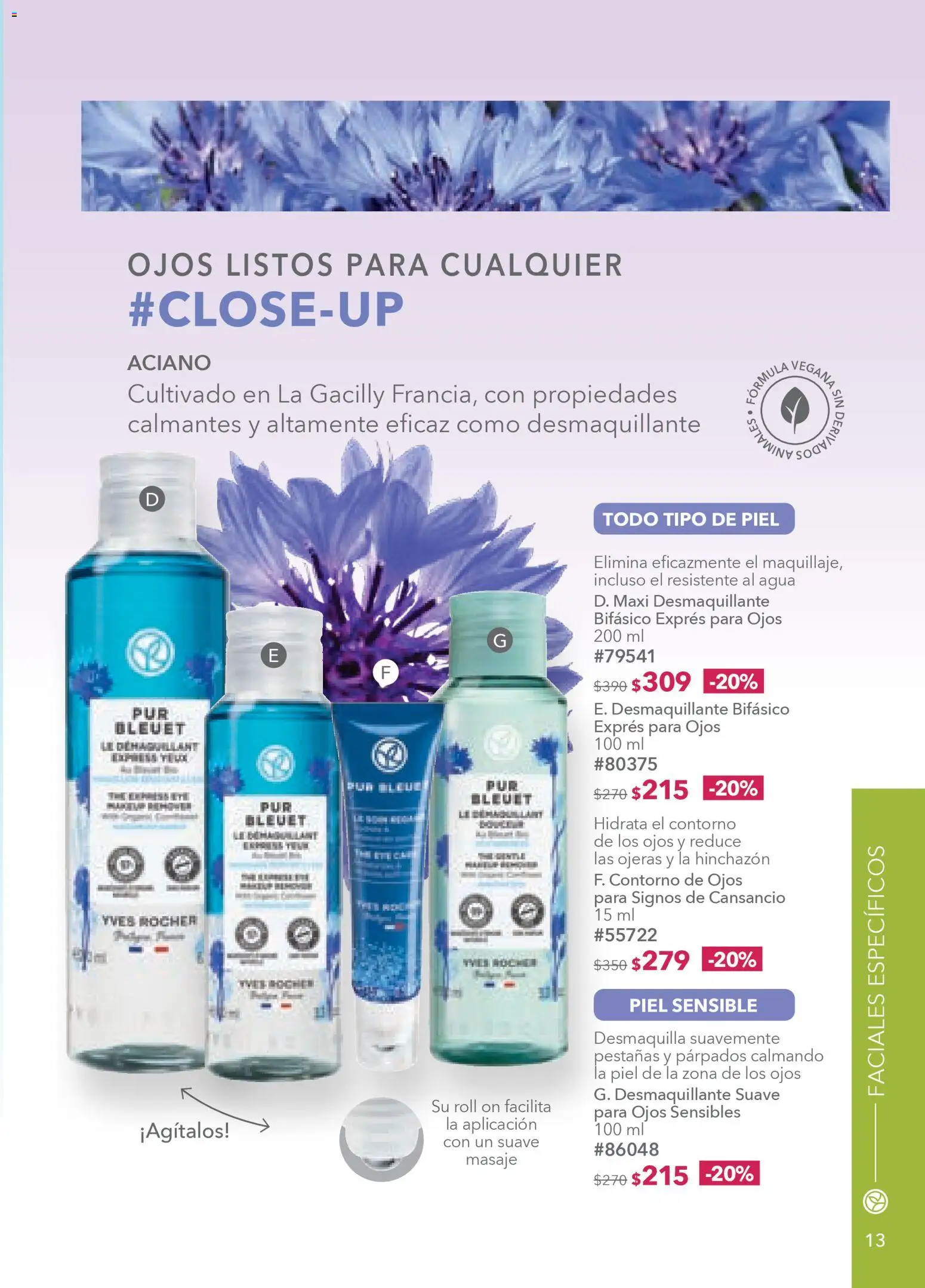 Nuevas ofertas de Yves Rocher válidas en toda la República Mexicana desde el 03.03.2026. ¡Encuentra las mejores ofertas en Yves Rocher campaña 4 2026! | Página: 13 | Productos: Contorno de ojos, Contorno, Agua, Desmaquillante