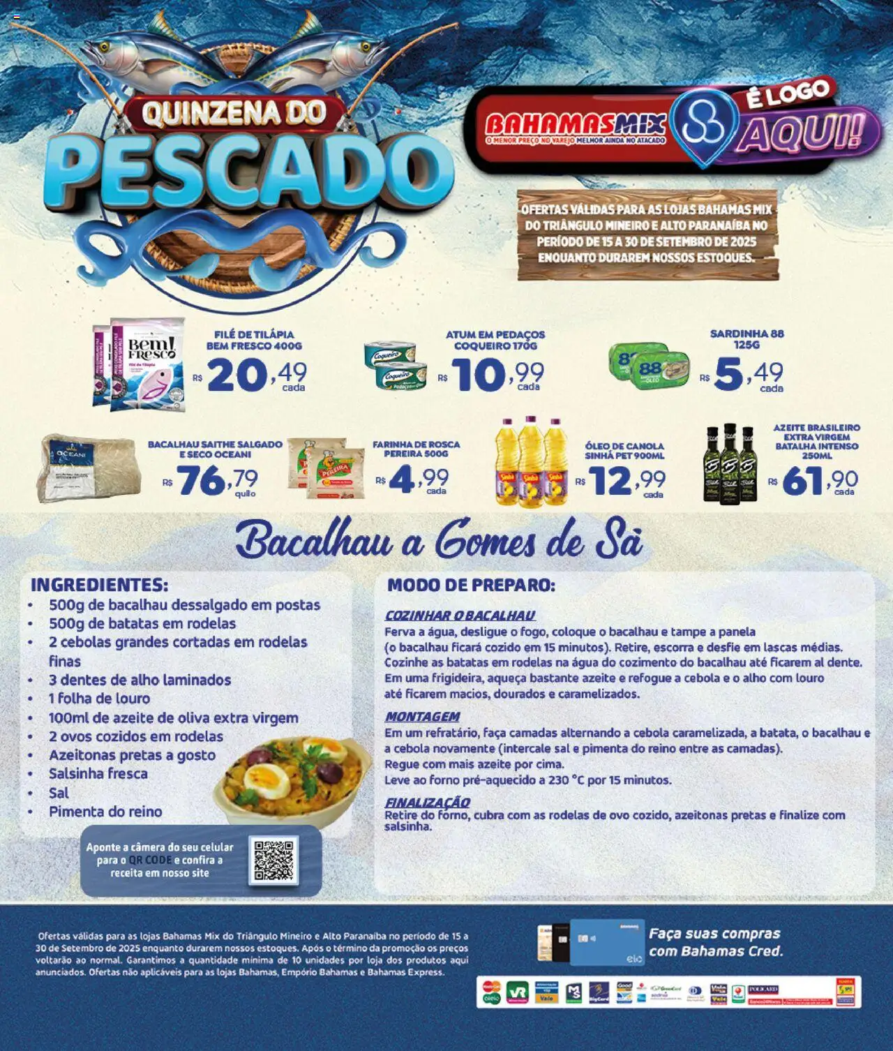 Bahamas Mix Folheto - válido de 15.09.2025 | Página: 1 | Produtos: Pimenta, Azeite, Sardinha, Câmera