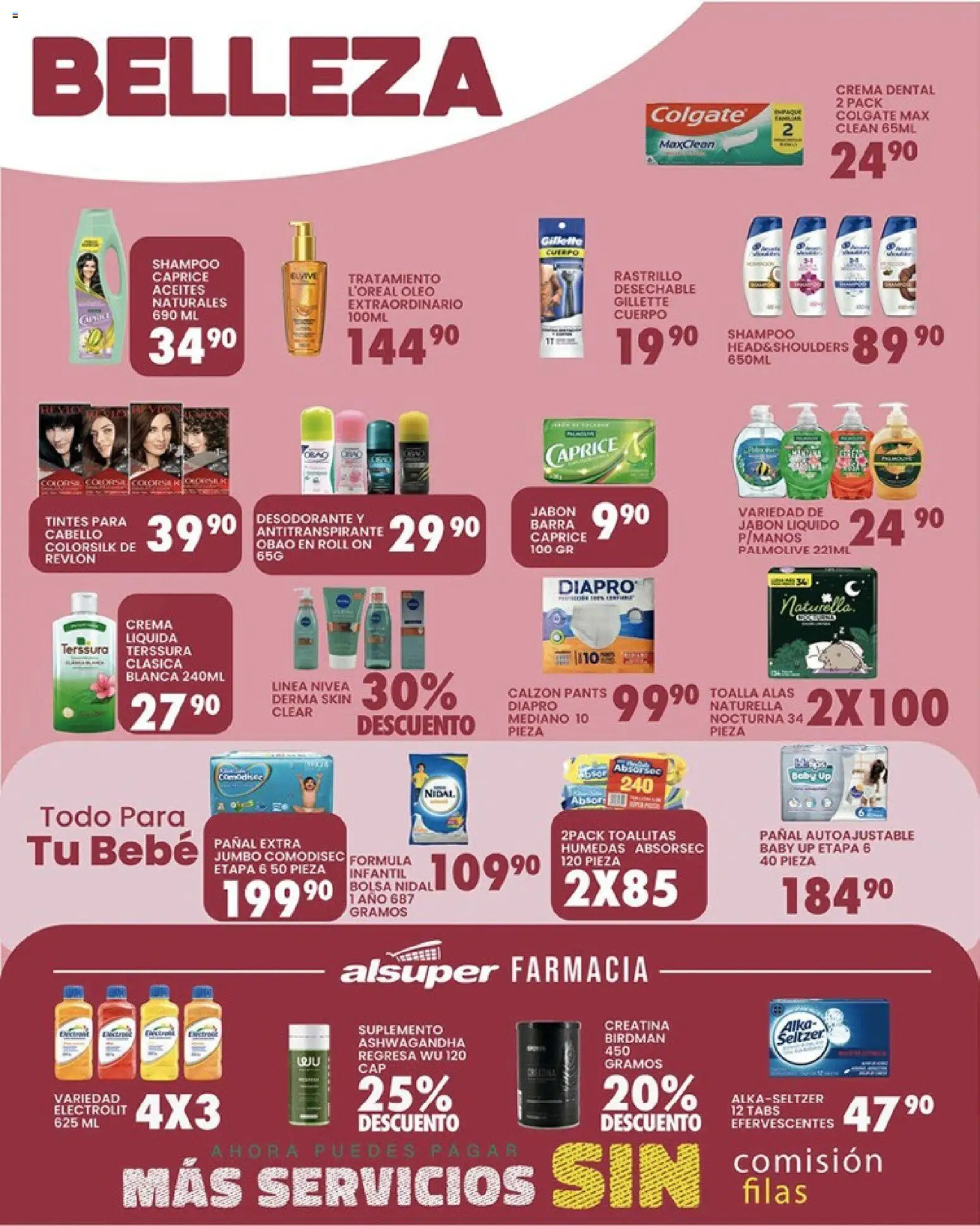 Nuevas ofertas de Alsuper válidas en toda la República Mexicana desde el 27.03.2026. ¡Encuentra las mejores ofertas en Alsuper folleto Torreon! | Página: 4 | Productos: Antitranspirante, Jabón líquido, Toallitas húmedas, Pants