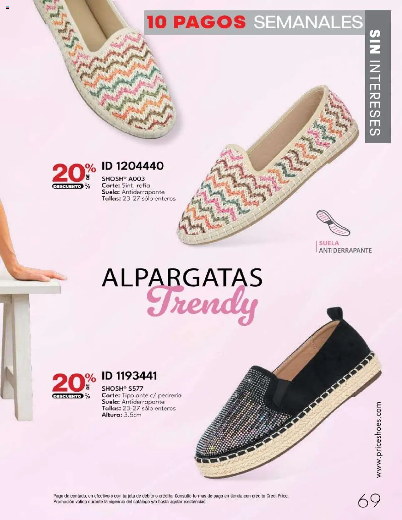 Nuevas ofertas de Price Shoes válidas en toda la República Mexicana desde el 14.10.2025. ¡Encuentra las mejores ofertas en Price Shoes - Catálogo - 10 Pagos sin Intereses! | Página: 71 | Productos: Alpargatas