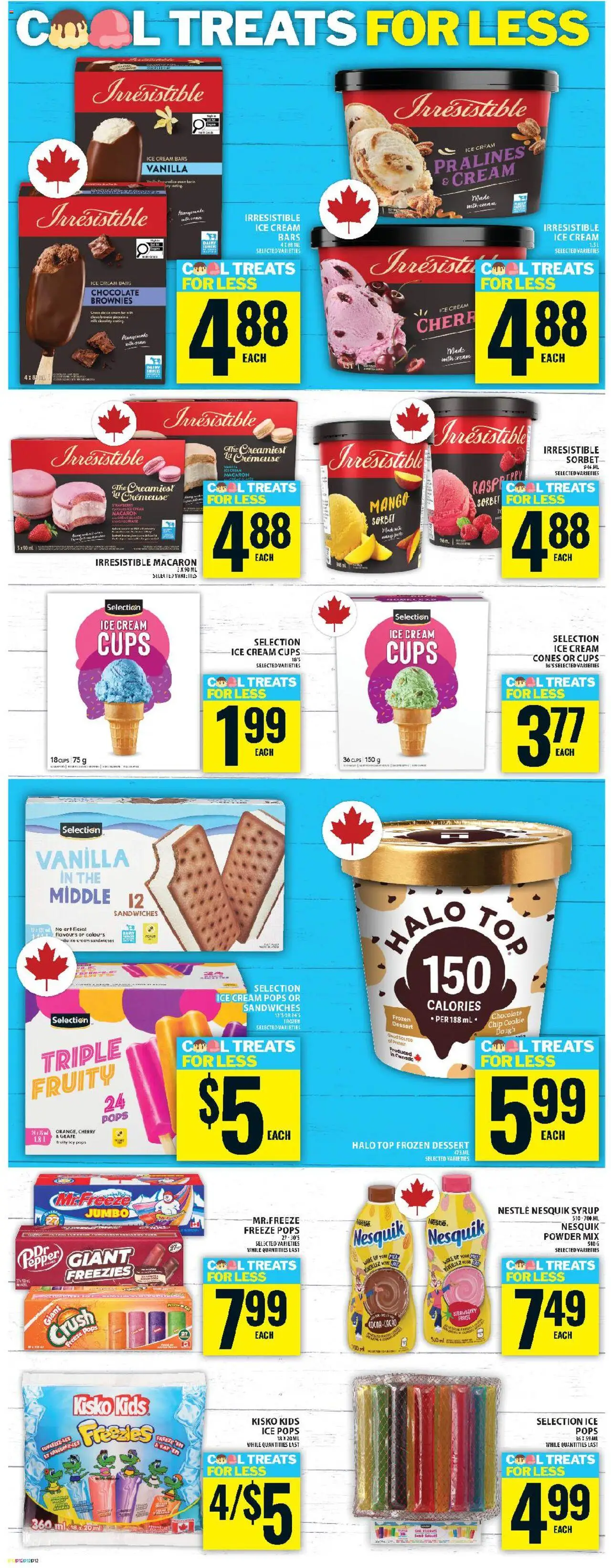 Food Basics flyer valid from 31.07.2025 | Page: 14 | Products: Cream, Ice cream, Powder, Chocolate