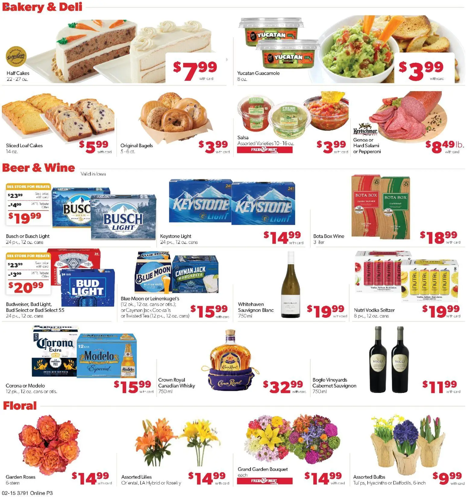 Family Fare Weekly Ad - IA - valid from 15.02.2026 | Page: 8 | Products: Box, Salami, Beer, Tea