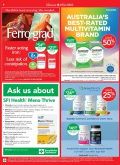 Preview of Terry White catalogue Acacia Ridge - valid from 26.03.2026 | Page: 6 | Products: Plant, Multivitamin, Iron, Tablets