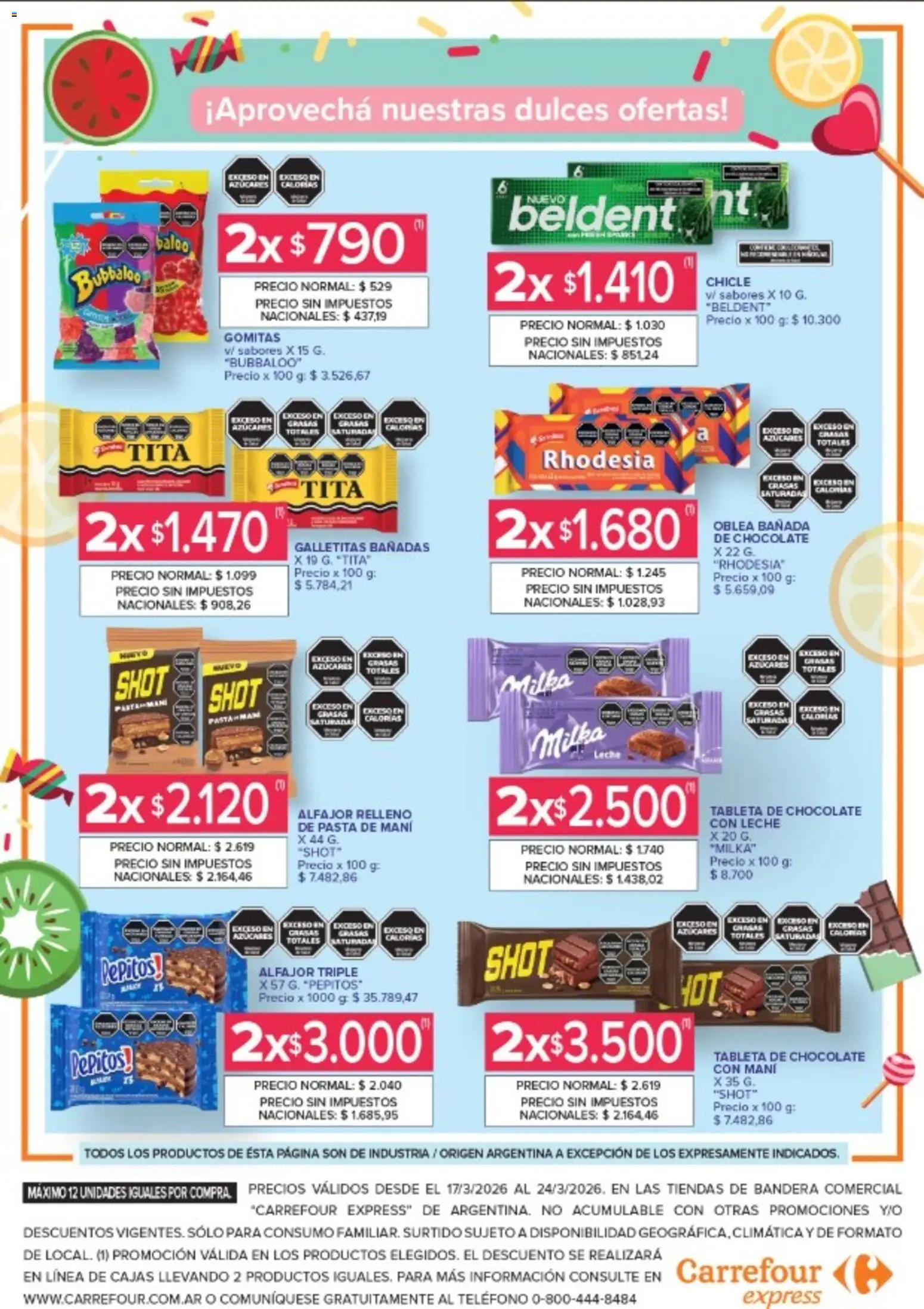 Carrefour Express - Ofertas │ válido desde el 17.03.2026 | Página: 5 | Productos: Mani, Leche, Chocolate, Chicle