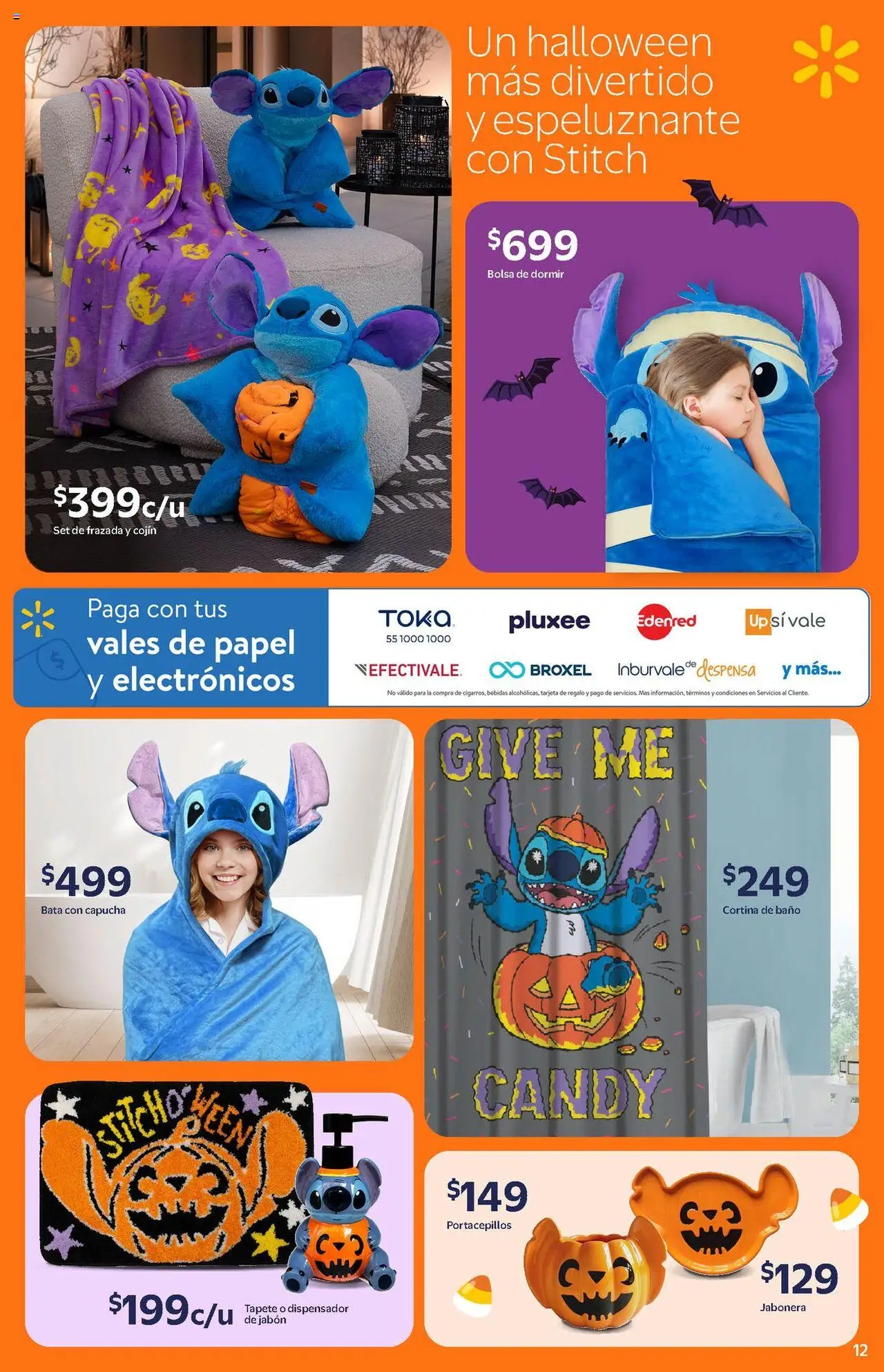 Nuevas ofertas de Walmart válidas en toda la República Mexicana desde el 22.09.2025. ¡Encuentra las mejores ofertas en Walmart - Folleto Halloween! | Página: 12 | Productos: Bolsa, Bolsa de dormir, Tapete, Jabón