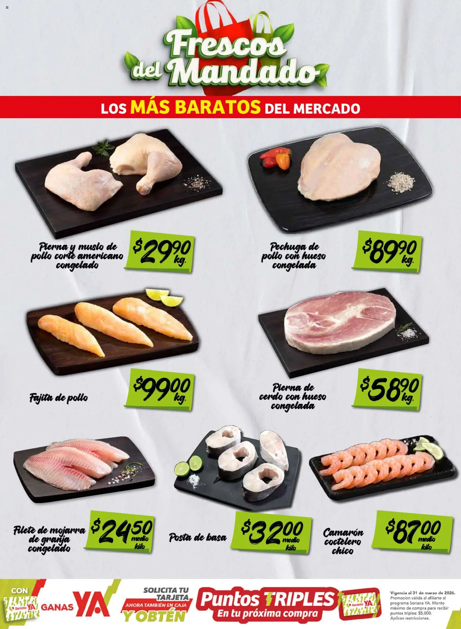Nuevas ofertas de Soriana válidas en toda la República Mexicana desde el 20.01.2026. ¡Encuentra las mejores ofertas en Soriana - Frescos del Mandado Mercado: Saltillo y Torreón! | Página: 2 | Productos: Pollo, Cerdo, Caja