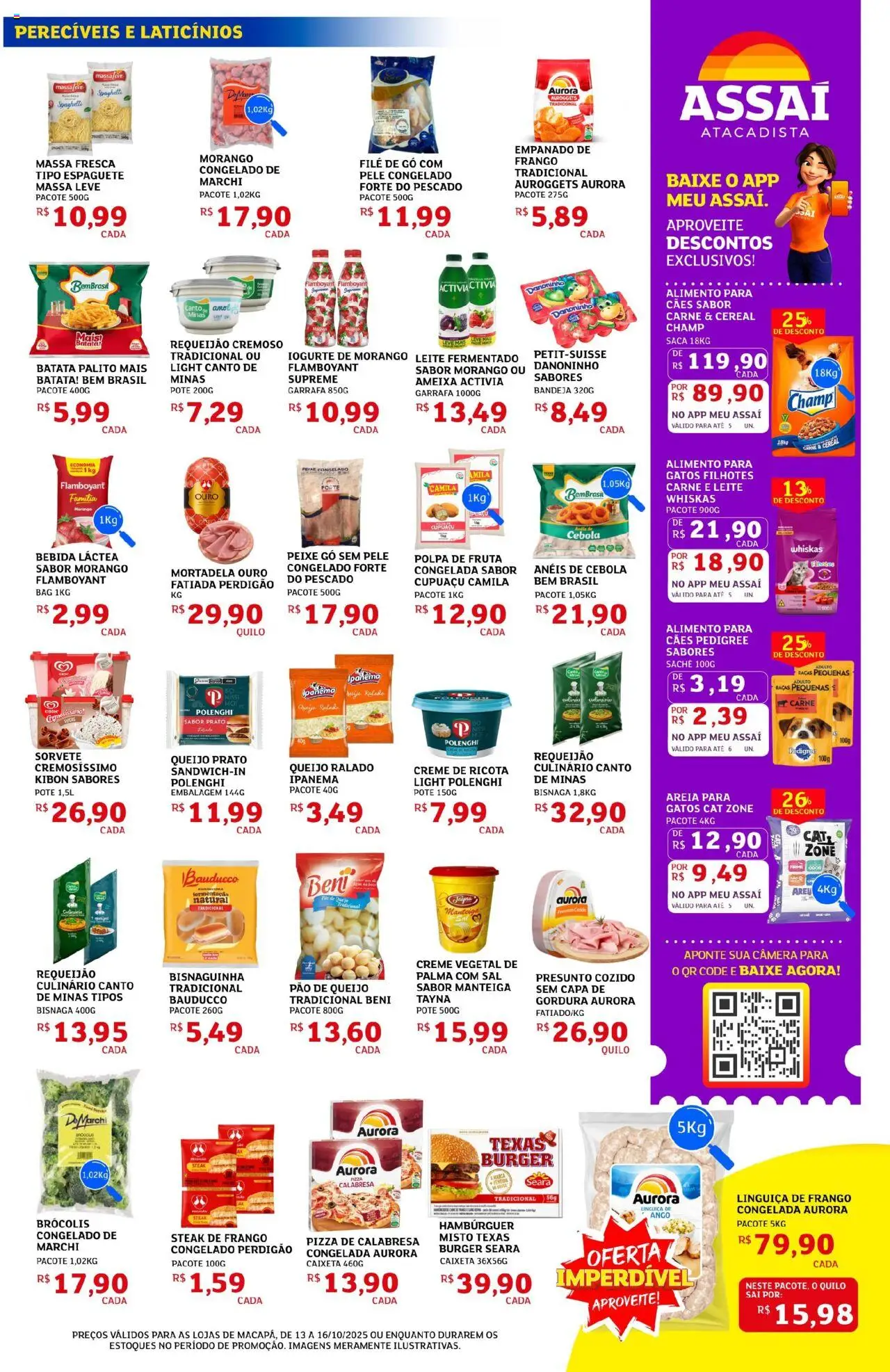 Assaí Atacadista Folheto - válido de 13.10.2025 | Página: 3 | Produtos: Areia, Presunto, Queijo ralado, Batata