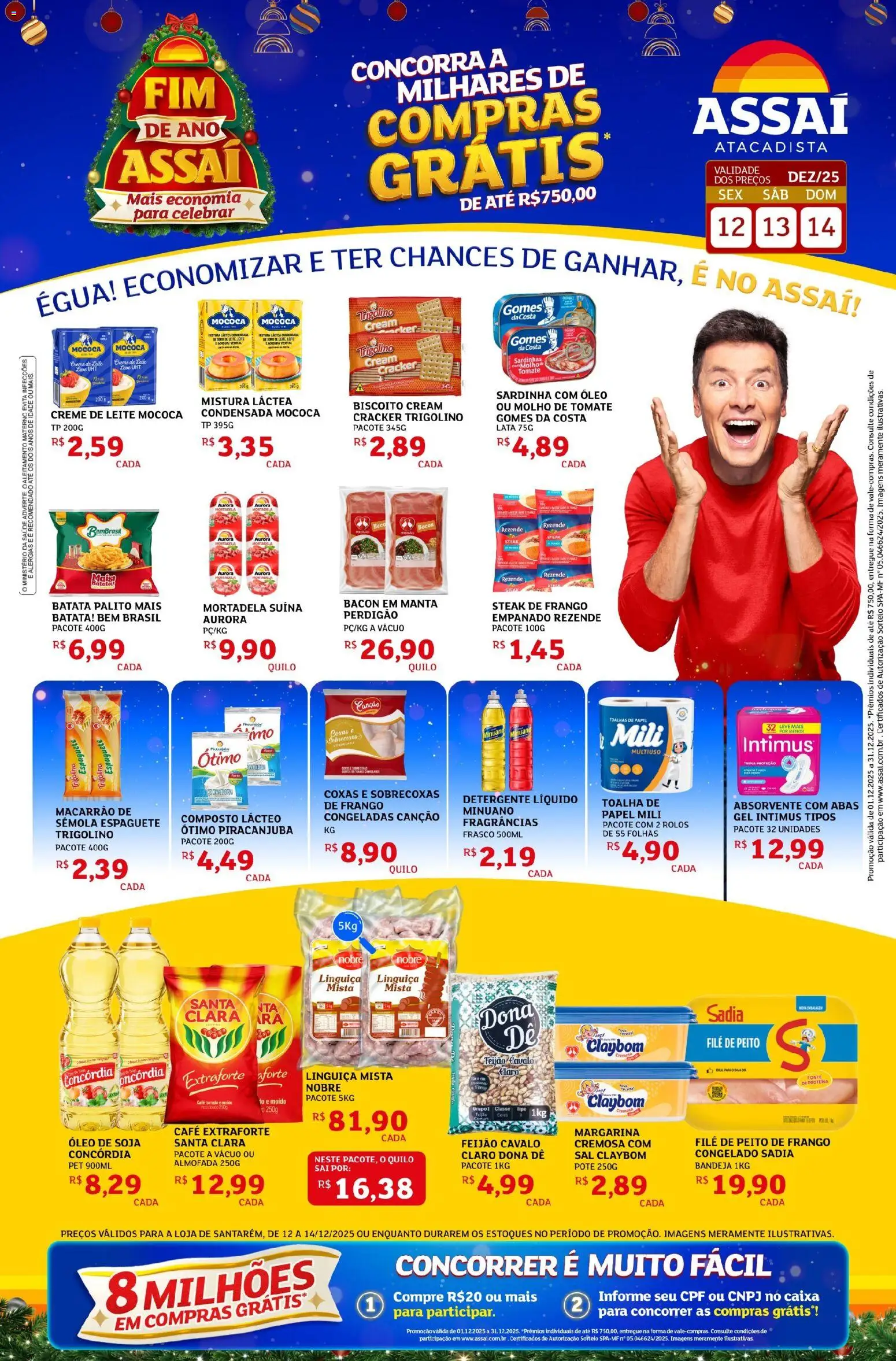 Assaí Atacadista Folheto - válido de 12.12.2025 | Página: 1 | Produtos: Óleo, Café, Mortadela, Margarina