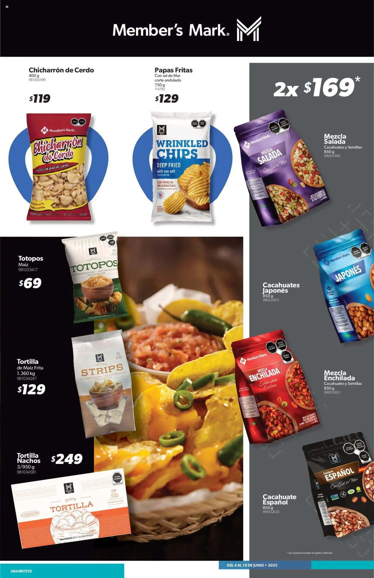 Nuevas ofertas de Sam's Club válidas en toda la República Mexicana desde el 04.06.2025. ¡Encuentra las mejores ofertas en Sam's Club catálogo! | Página: 3 | Productos: Cacahuate, Semillas, Cerdo, Papas fritas