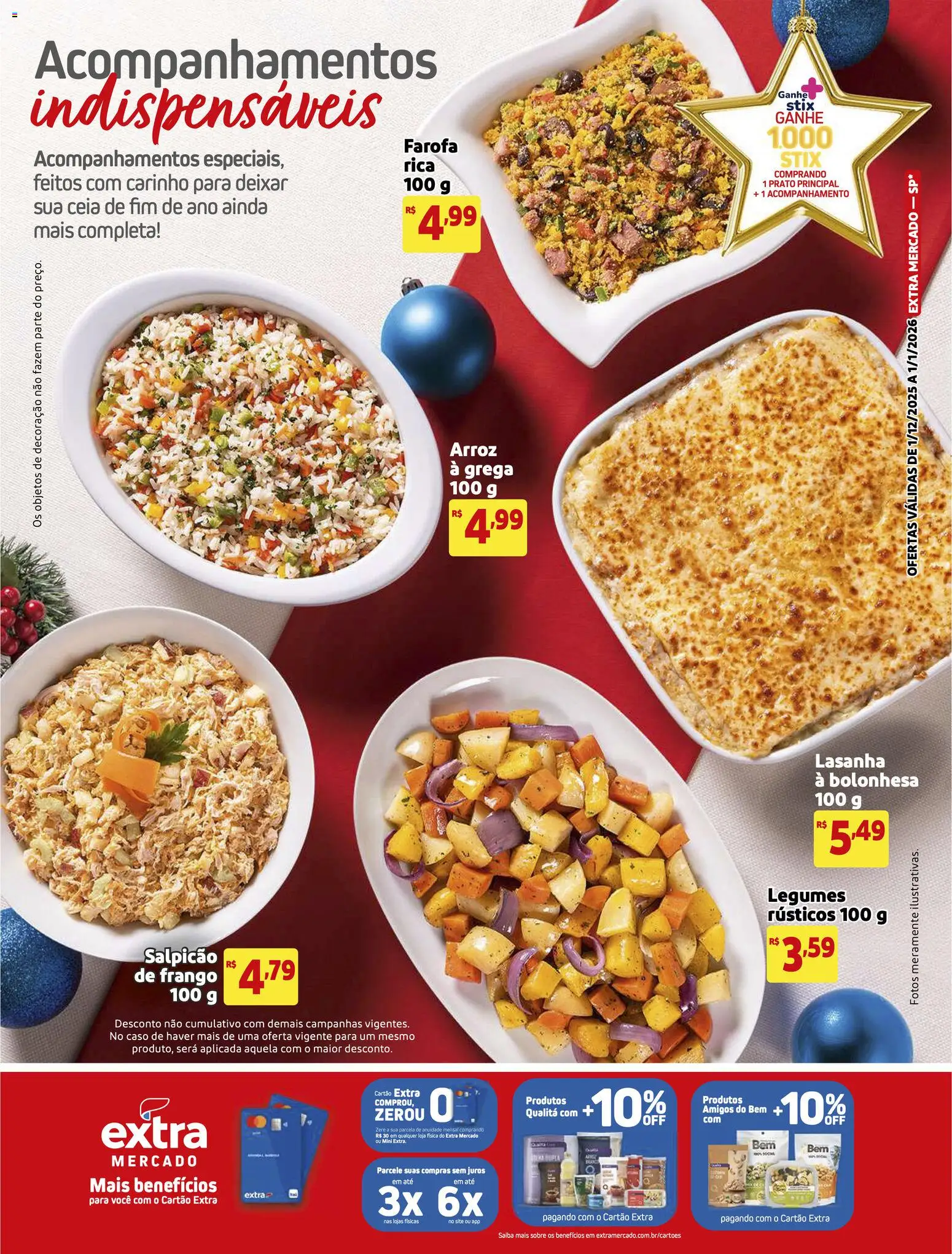 Extra Folheto - válido de 01.12.2025 | Página: 3 | Produtos: Arroz, Lasanha, Frango, Farofa