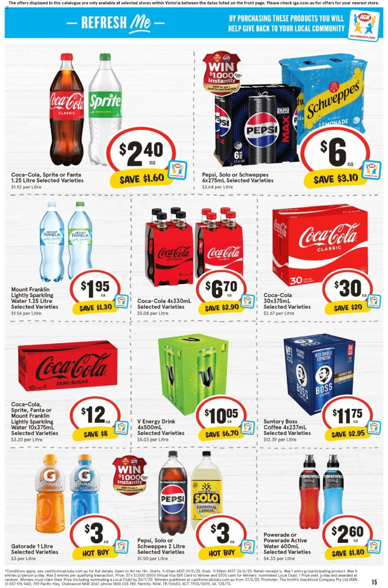 IGA catalogue - valid from 18.06.2025 | Page: 11 | Products: Light, Juice, Olive oil, Tuna