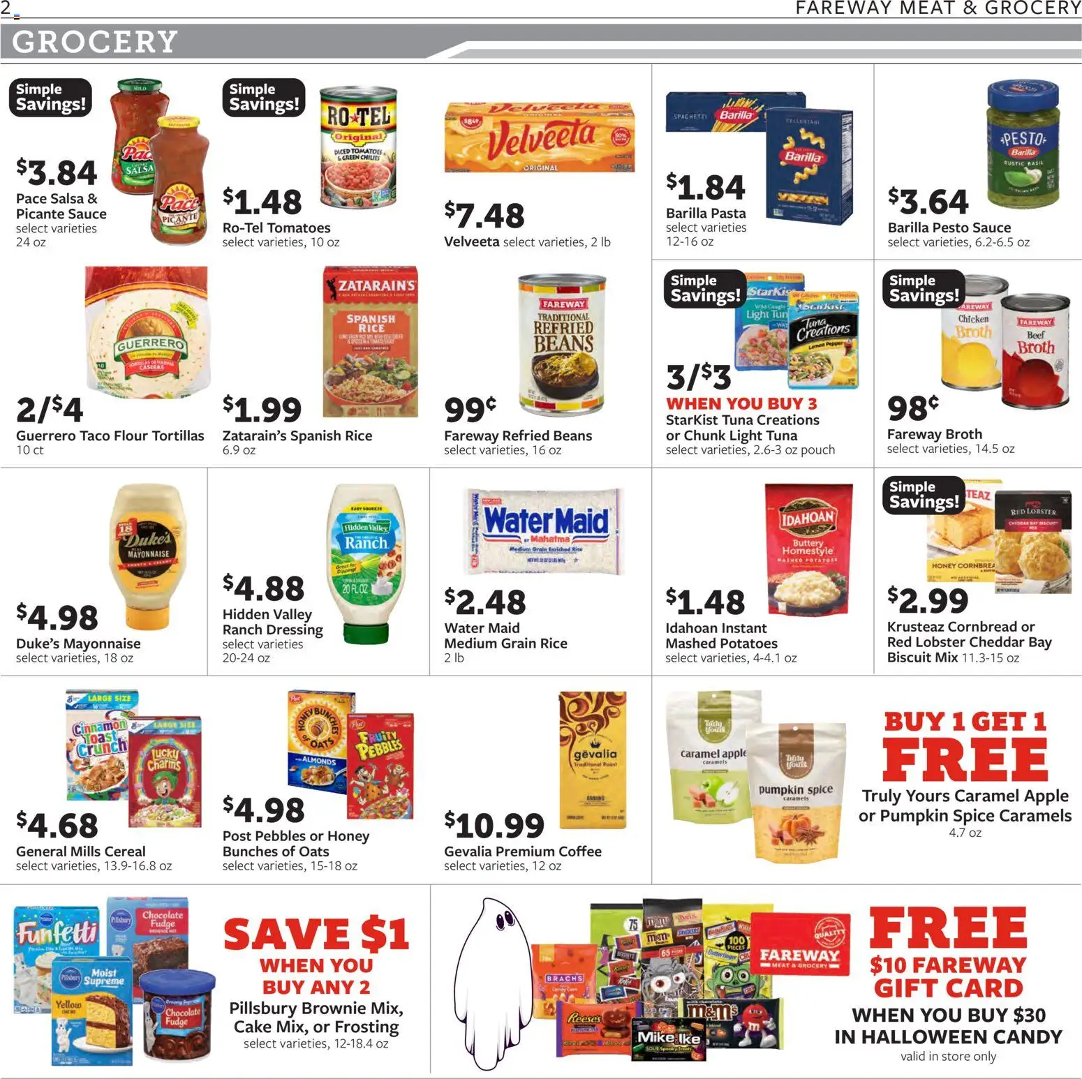 Fareway Weekly Ad - valid from 27.10.2025 | Page: 2 | Products: Butter, Coffee, Tomatoes, Rice