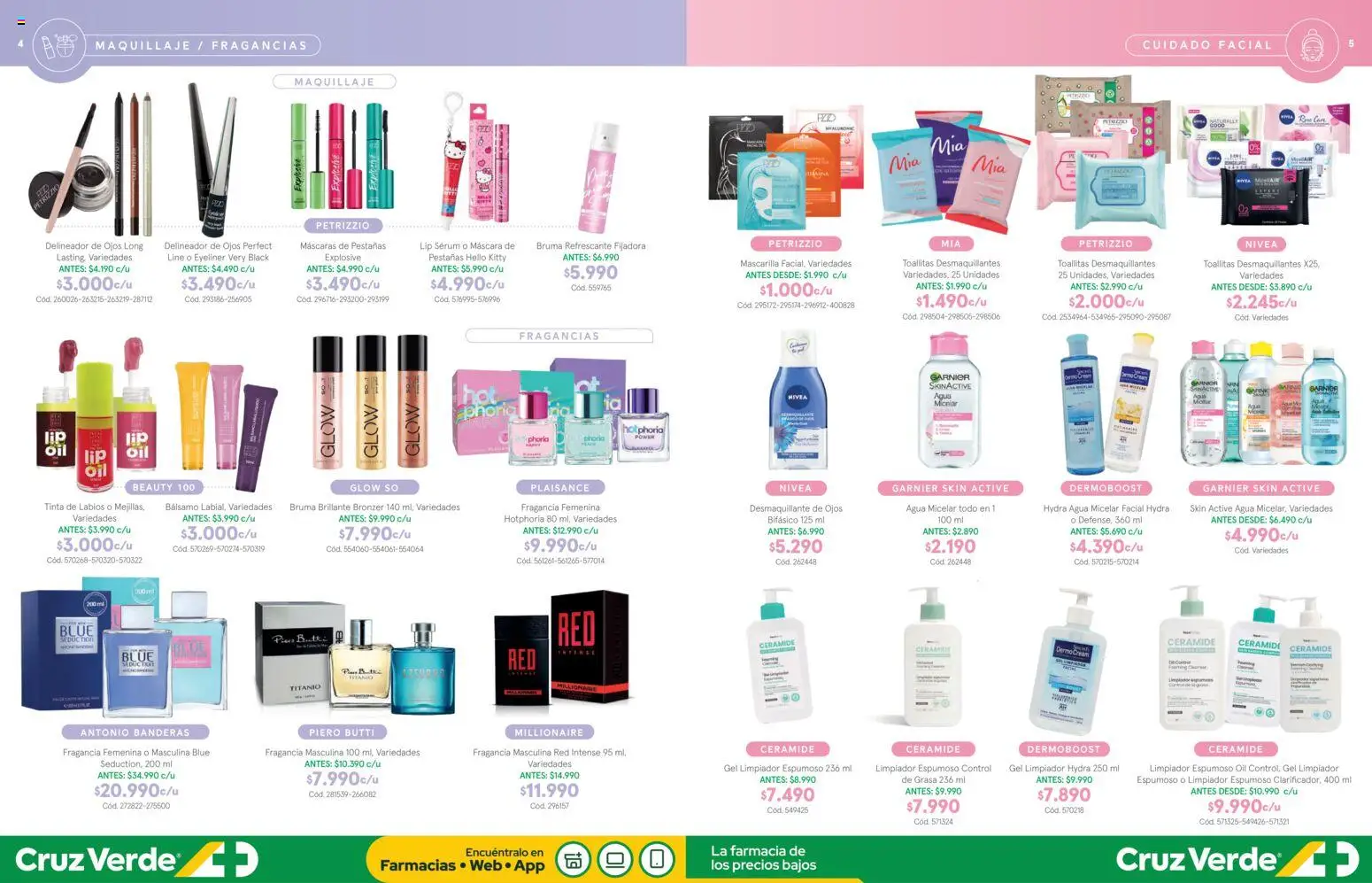 Cruz Verde Descuentos │ válido desde el 01.01.2026 | Página: 3 | Productos: Toallitas desmaquillantes, Bálsamo, Fragancia, Desmaquillante de ojos
