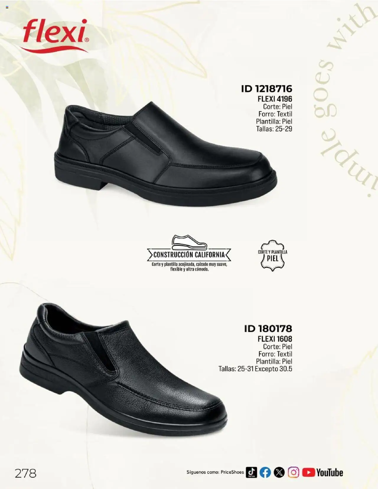 Nuevas ofertas de Price Shoes válidas en toda la República Mexicana desde el 10.02.2025. ¡Encuentra las mejores ofertas en Price Shoes catálogo Confort! | Página: 278 | Productos: Flexible
