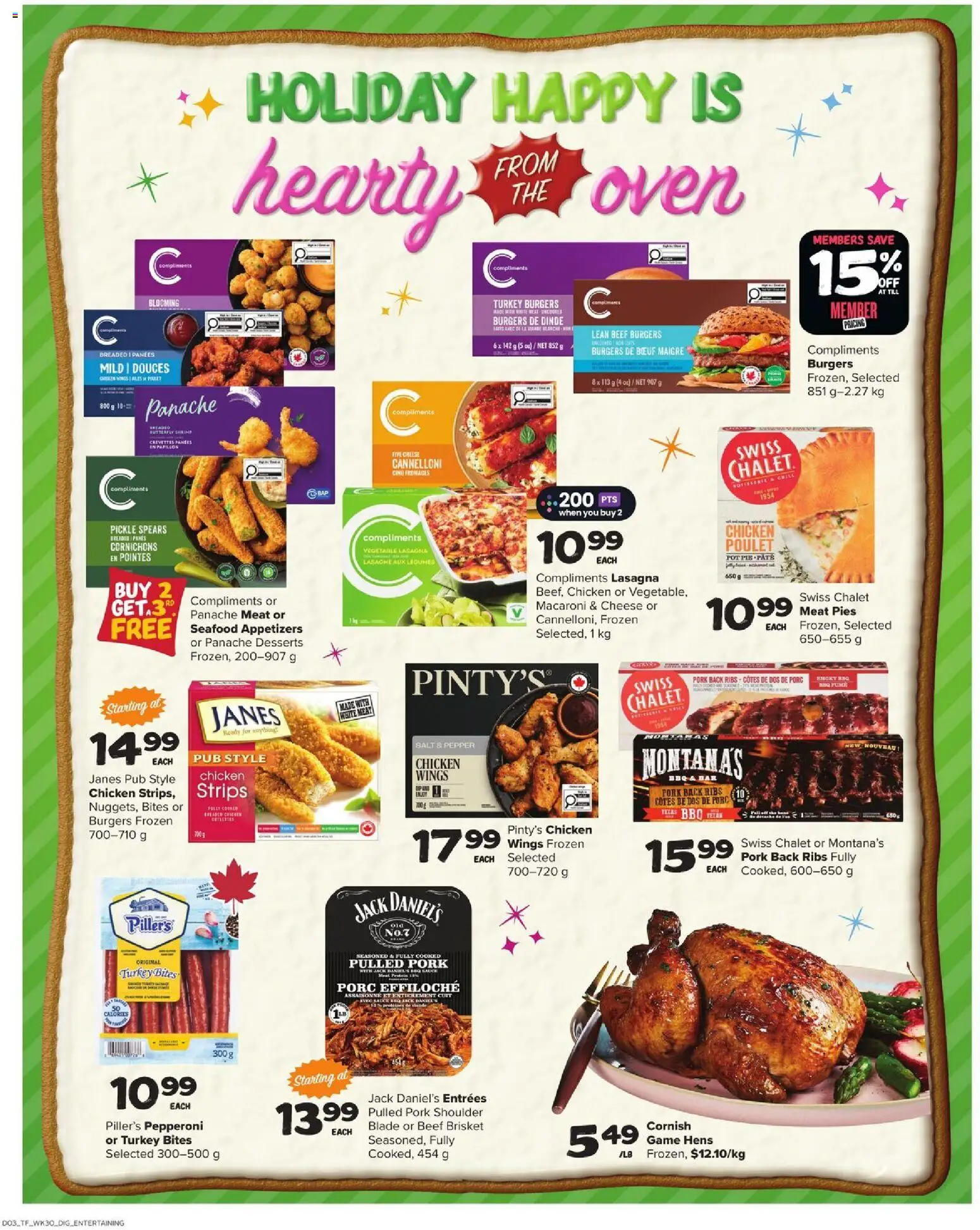 Thrifty Foods flyer valid from 20.11.2025 | Page: 14 | Products: Chicken wings, Oven, Cheese, Pork