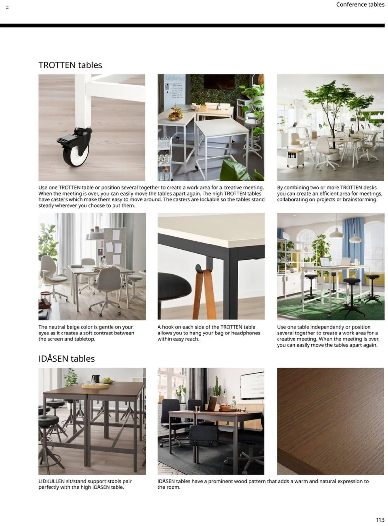 IKEA Office Brochure 2025 - valid from 01.03.2025 | Page: 113 | Products: Table, Hook, Headphones, Bag