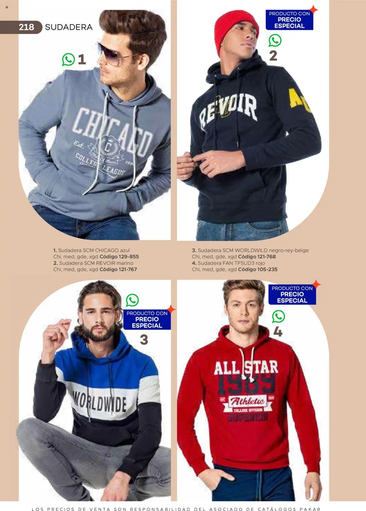 Nuevas ofertas de SC Pakar válidas en toda la República Mexicana desde el 31.01.2025. ¡Encuentra las mejores ofertas en SC Pakar catálogo Ropa! | Página: 218 | Productos: Sudadera