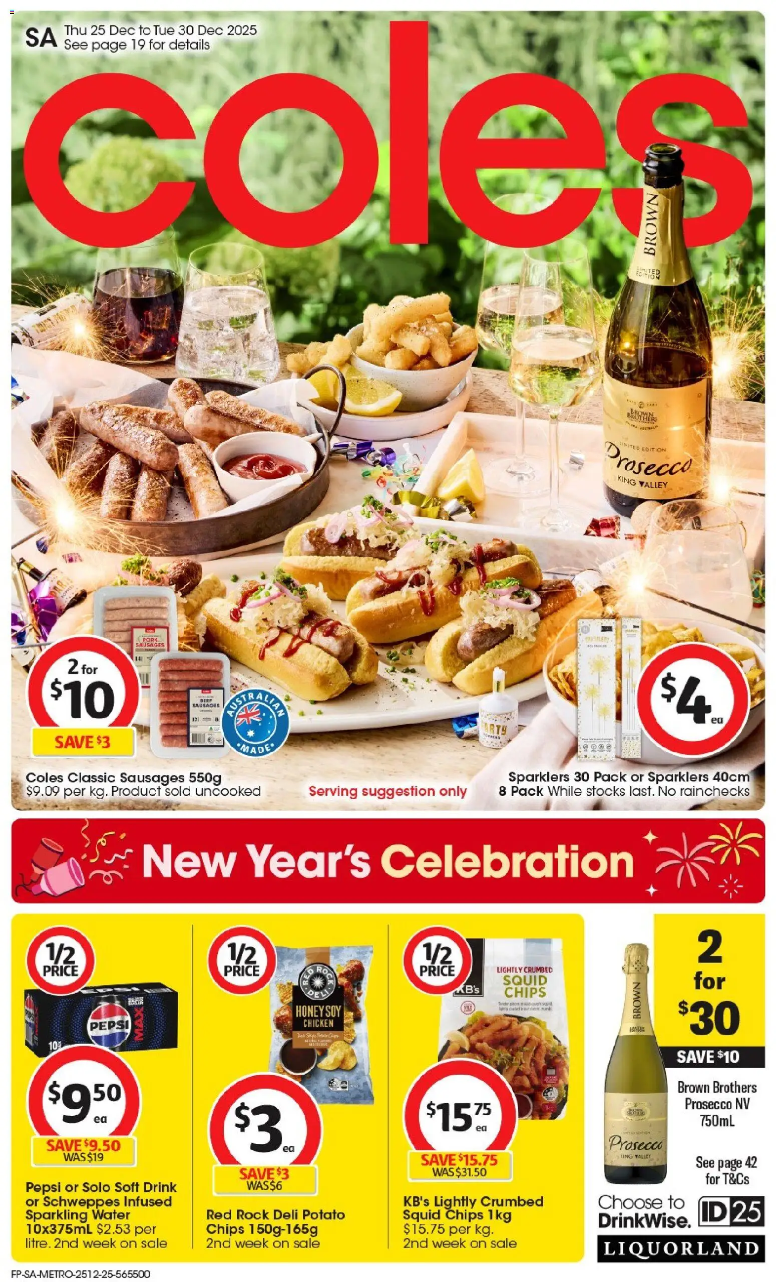 Coles catalogue - valid from 25.12.2025 | Page: 1 | Products: Honey, Beef, Pepsi, Chips