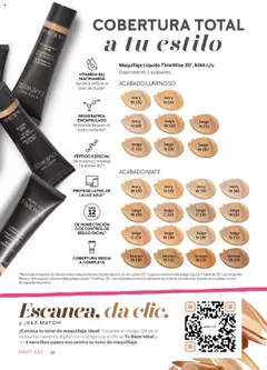Nuevas ofertas de Mary Kay válidas en toda la República Mexicana desde el 01.09.2025. ¡Encuentra las mejores ofertas en Maquillaje Líquido TimeWise 3D, Disponible en 2 acabados.! | Página: 34 | Productos: Brillo, Radiante, Mate, Maquillaje