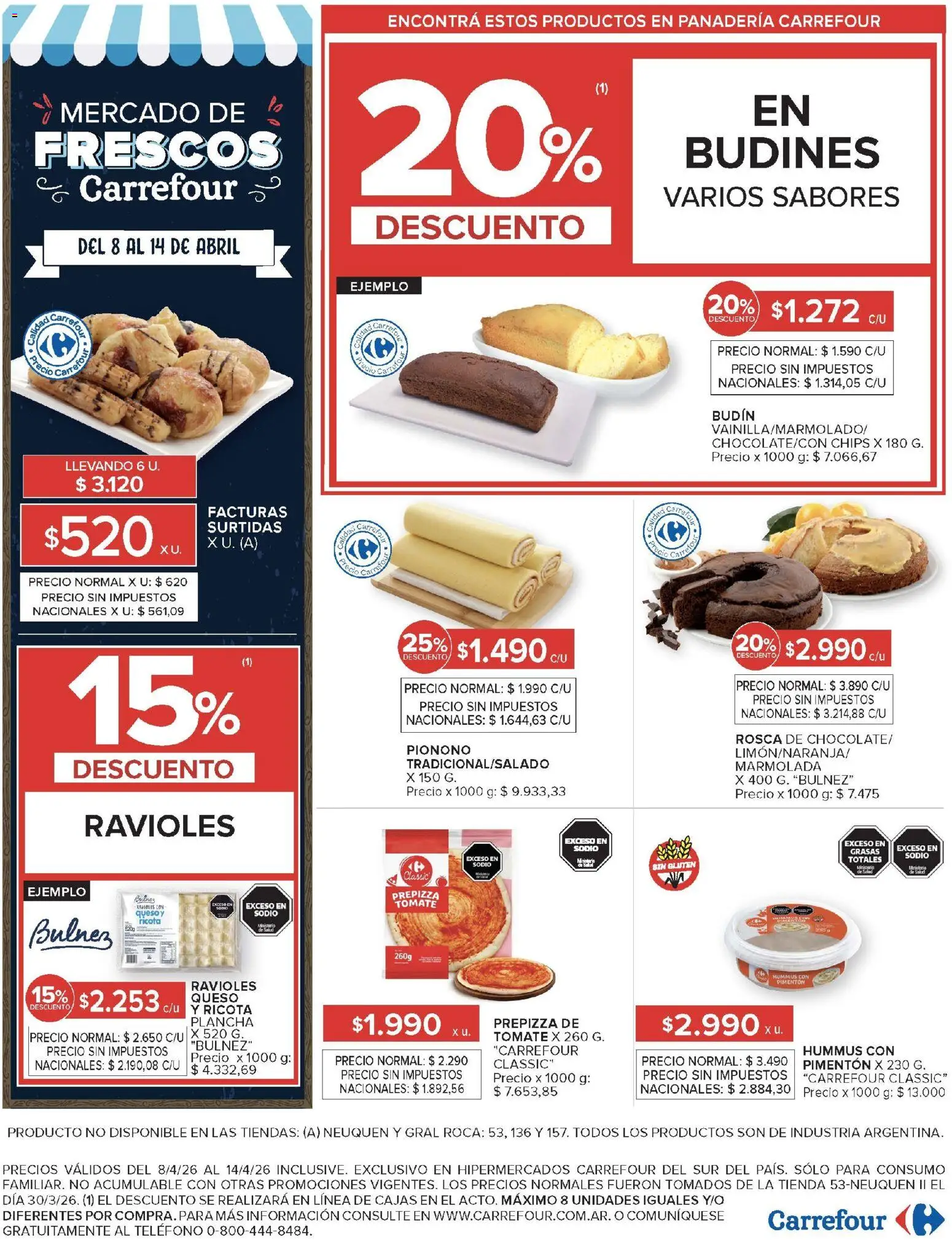 Carrefour ofertas │ válido desde el 08.04.2026 | Página: 17 | Productos: Teléfono, Budín, Sal, Plancha