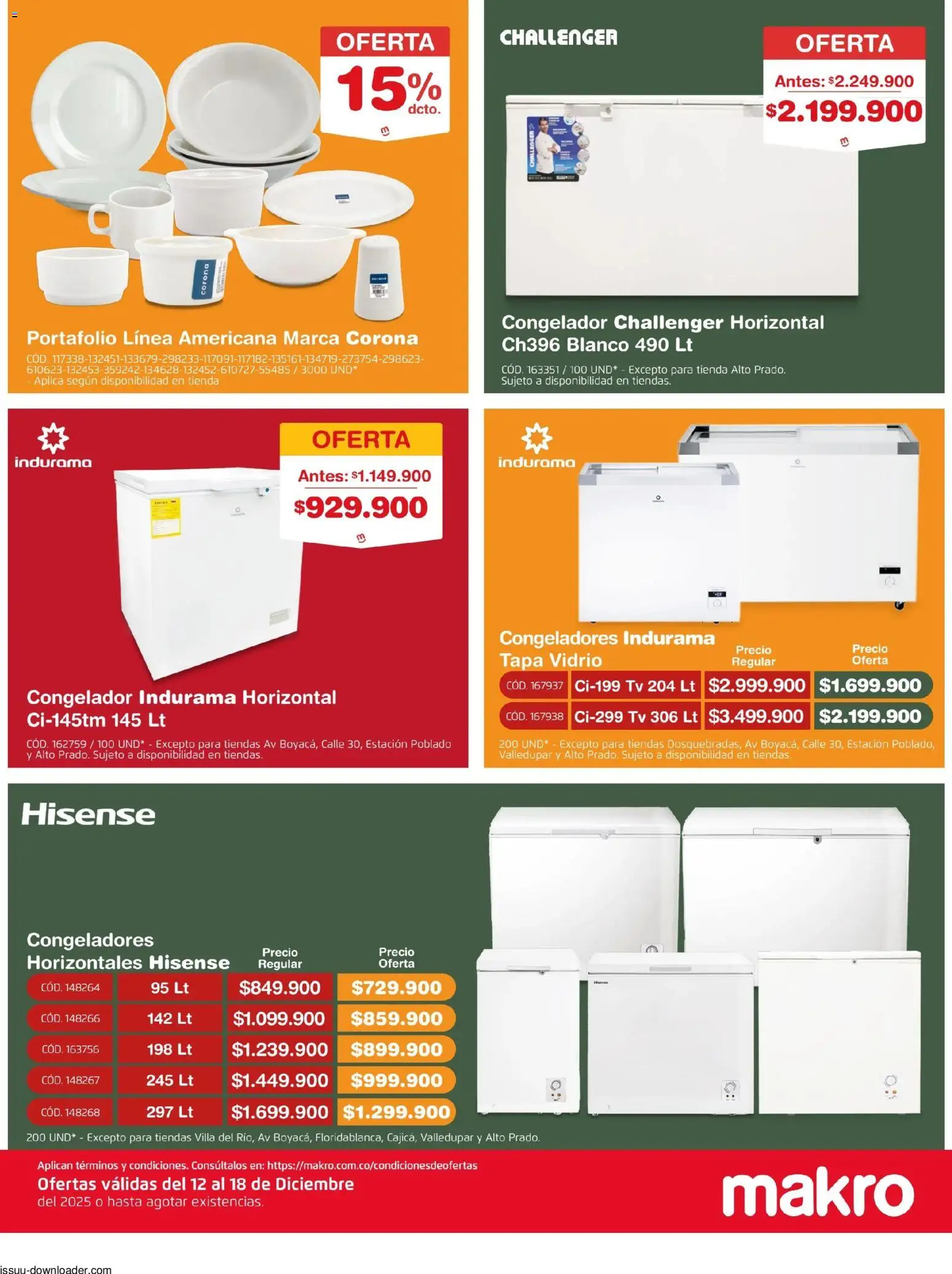 Makro revista - valida desde el 12.12.2025 | Página: 4 | Productos: Congelador