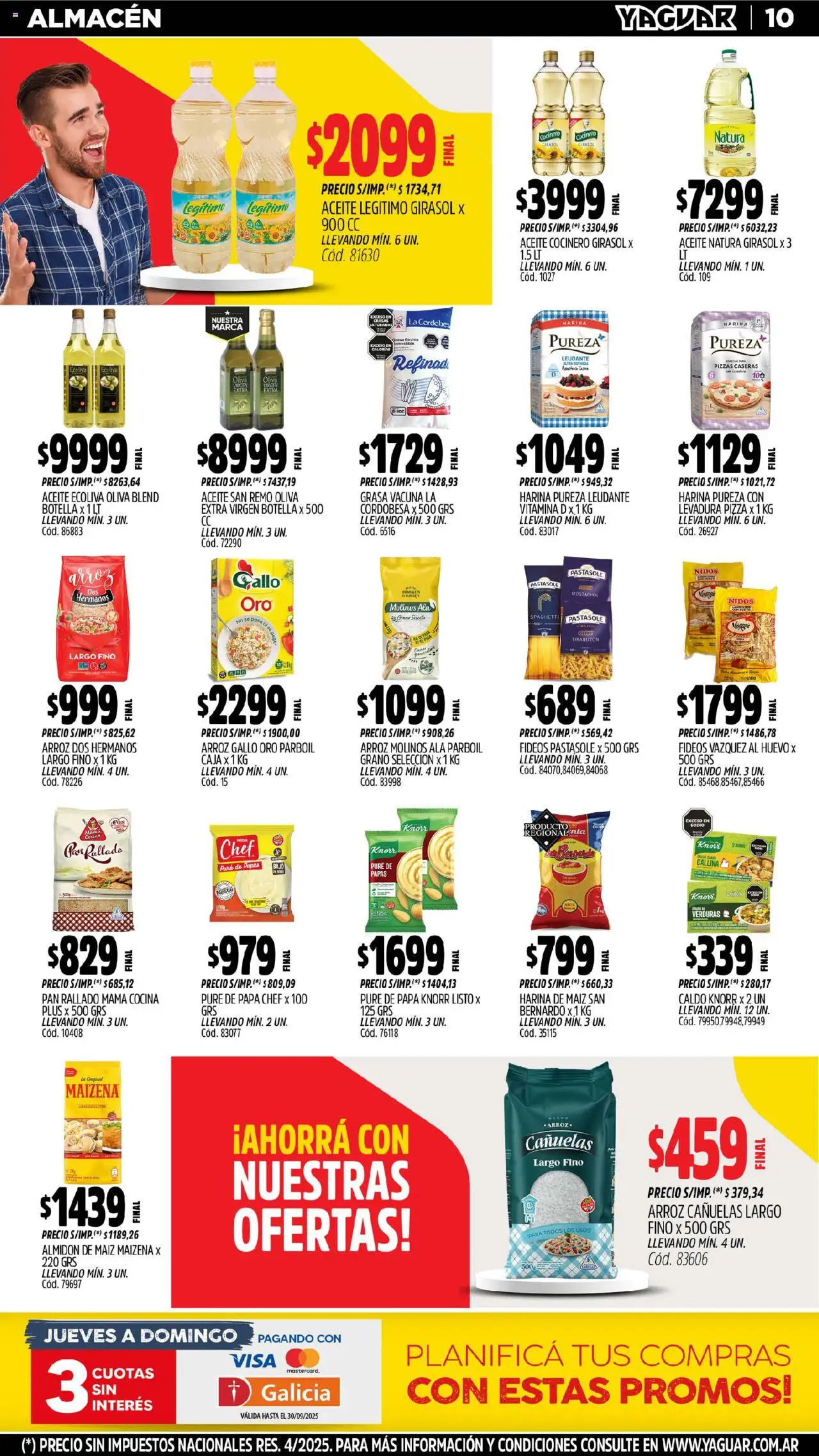 Yaguar - Salta │ válido desde el 15.09.2025 | Página: 11 | Productos: Papa, Pizza, Arroz, Pan rallado