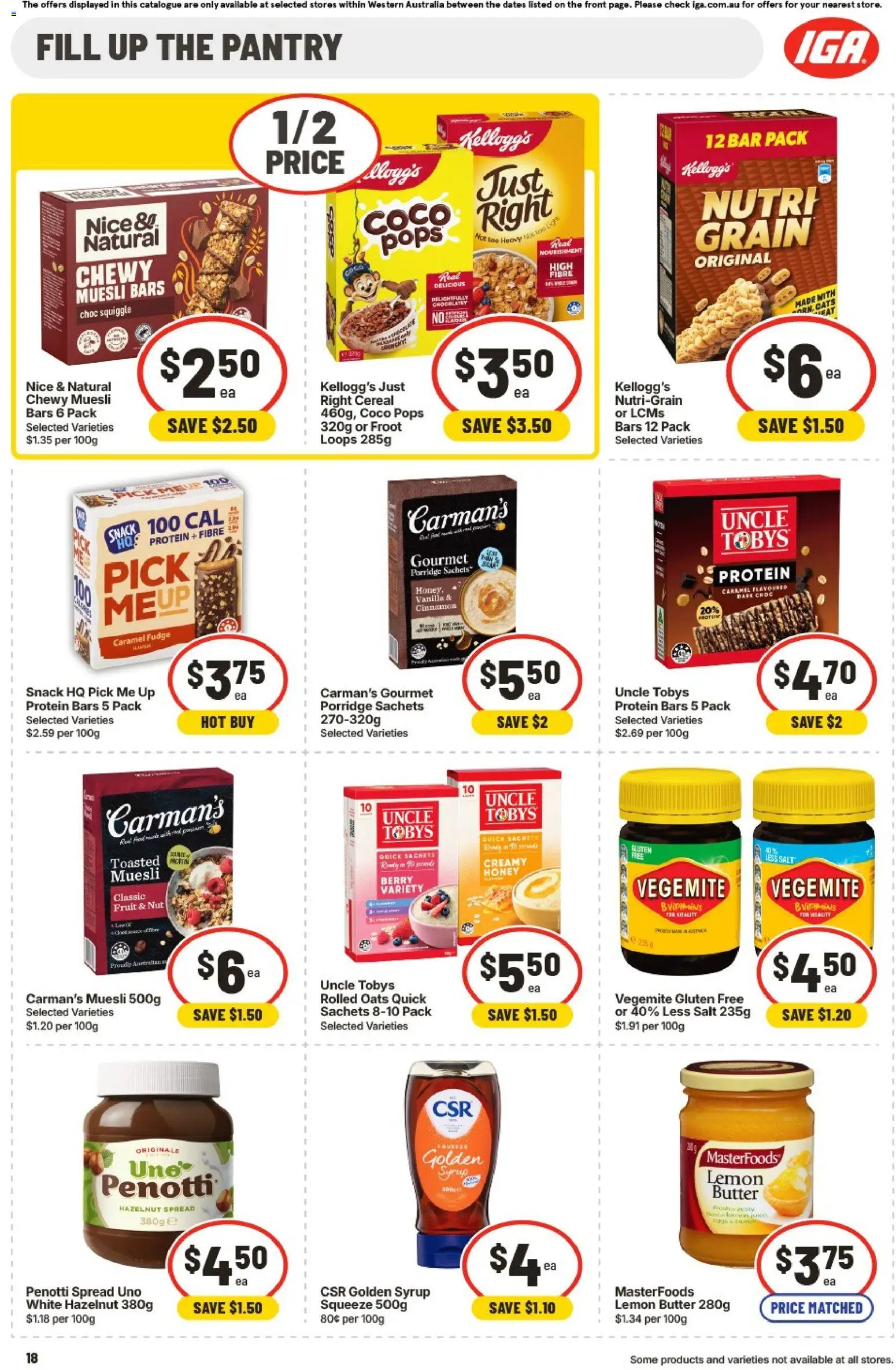 IGA catalogue - valid from 22.04.2026 | Page: 18 | Products: Juice, Pepsi, Water, Peach