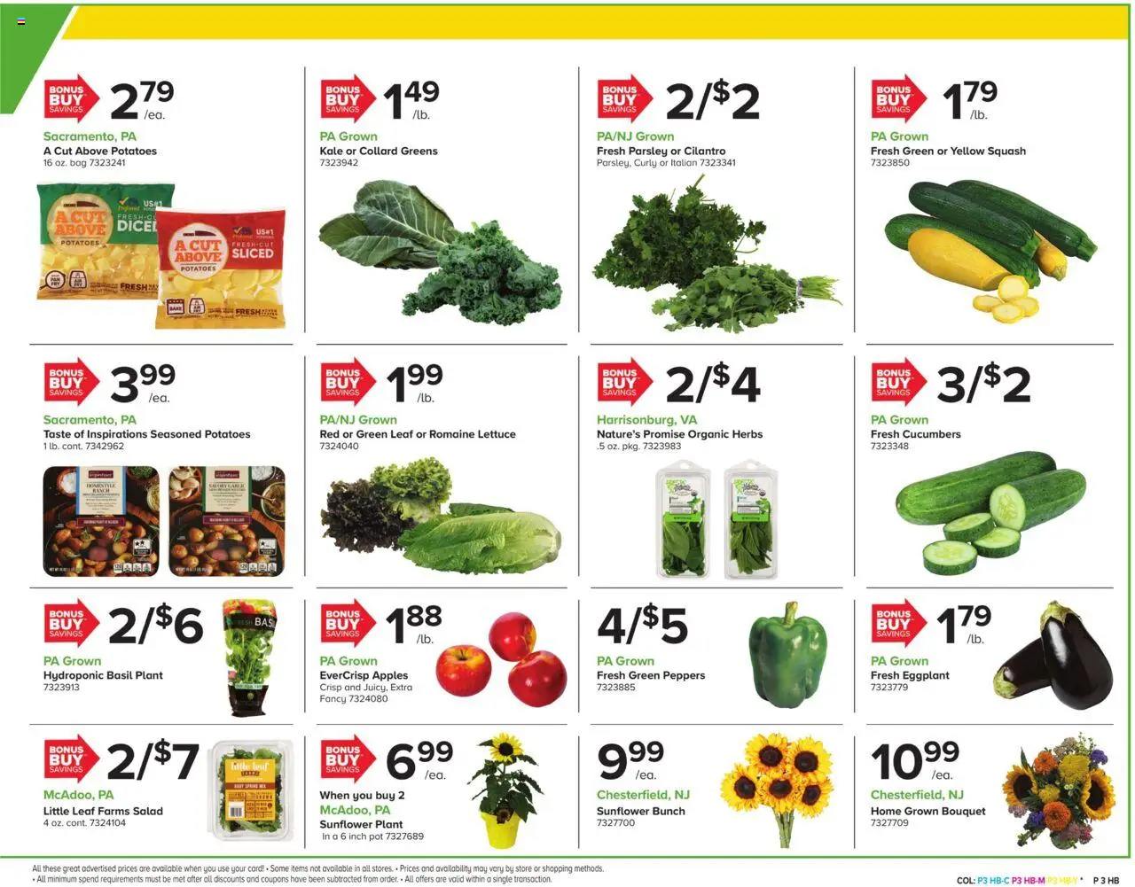 Giant Weekly Ad - valid from 01.08.2025 | Page: 3 | Products: Peppers, Squash, Apples, Cucumbers