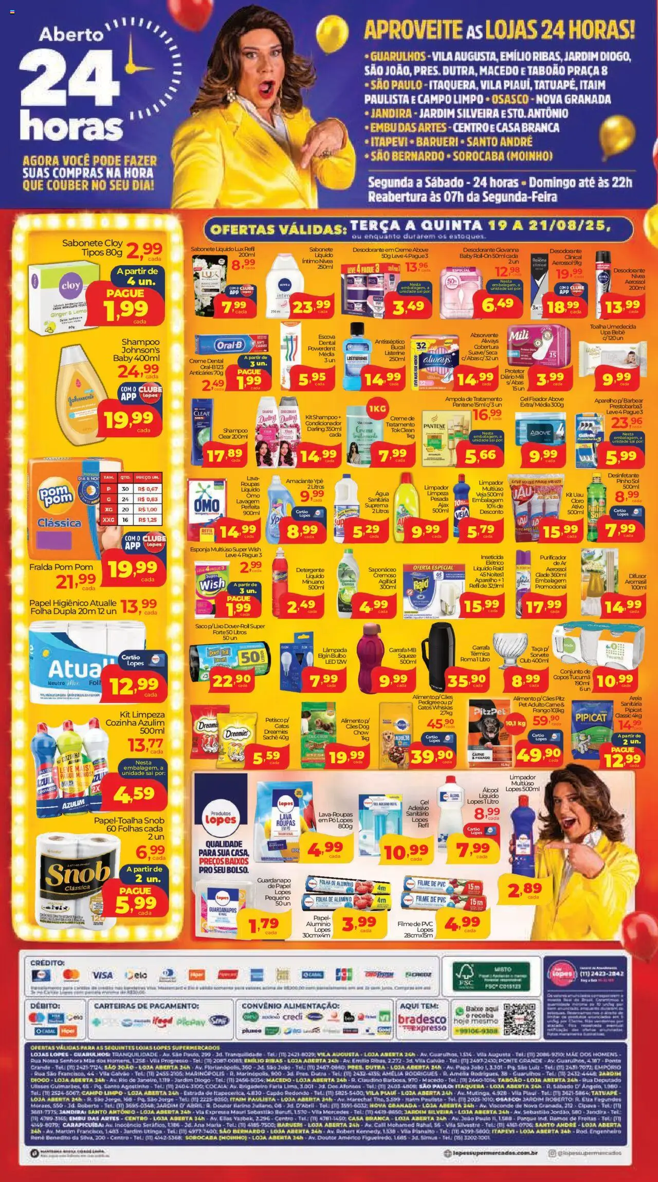 Lopes Supermercados Folheto - válido de 19.08.2025 | Página: 4 | Produtos: Lâmpada, Areia, Desodorante, Rexona