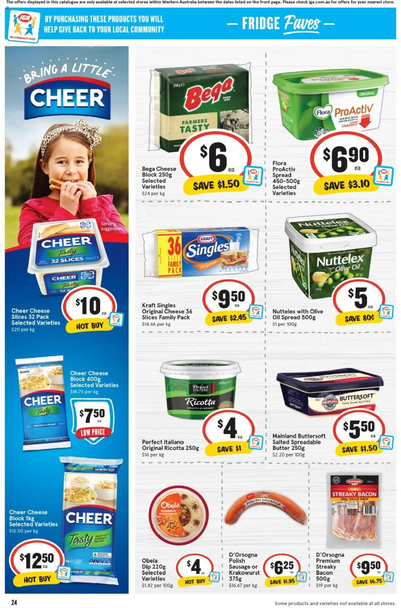 IGA catalogue - valid from 13.08.2025 | Page: 24 | Products: Bacon, Butter, Cheese, Sausage
