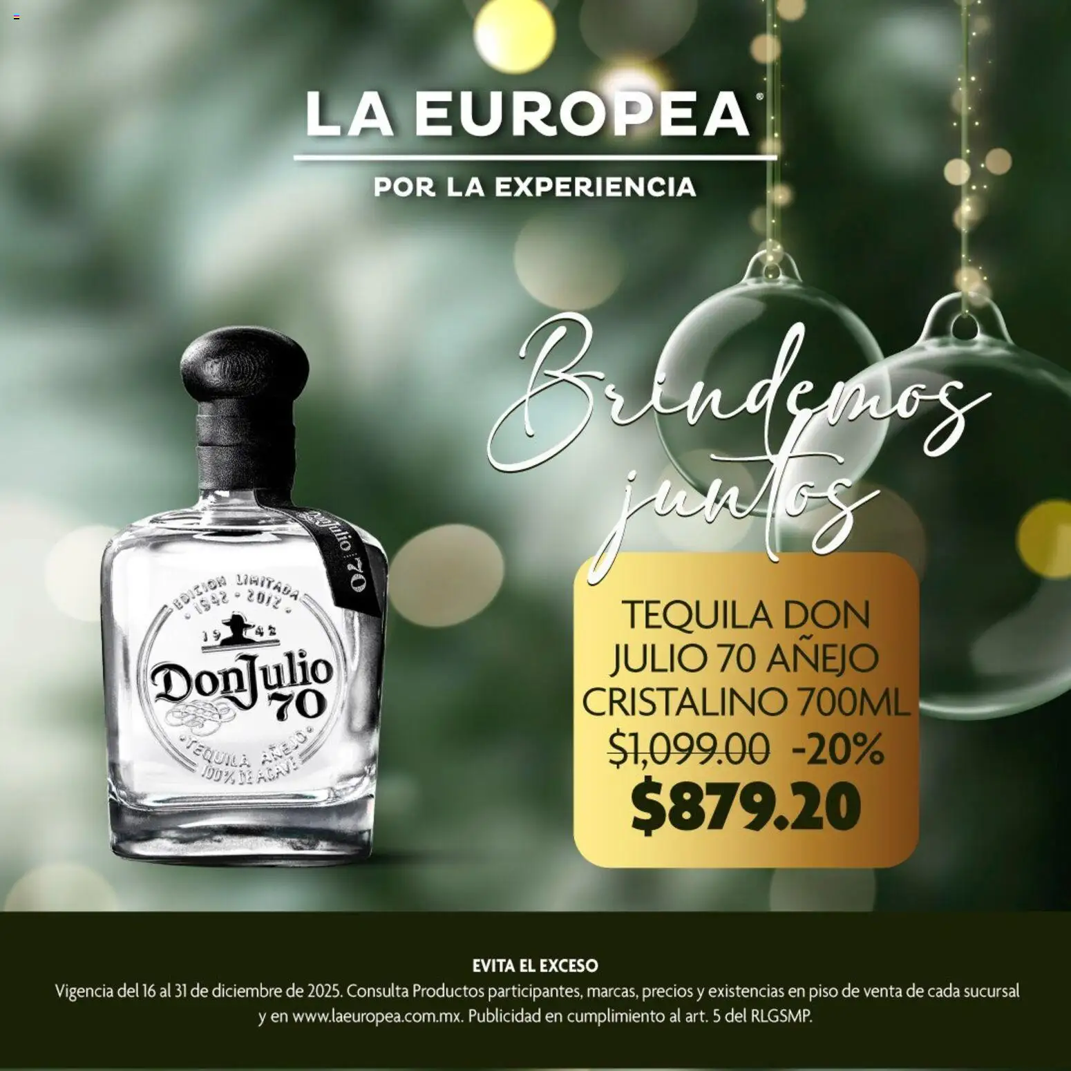 Nuevas ofertas de La Europea válidas en toda la República Mexicana desde el 16.12.2025. ¡Encuentra las mejores ofertas en La Europea catálogo Ofertas! | Página: 1 | Productos: Tequila