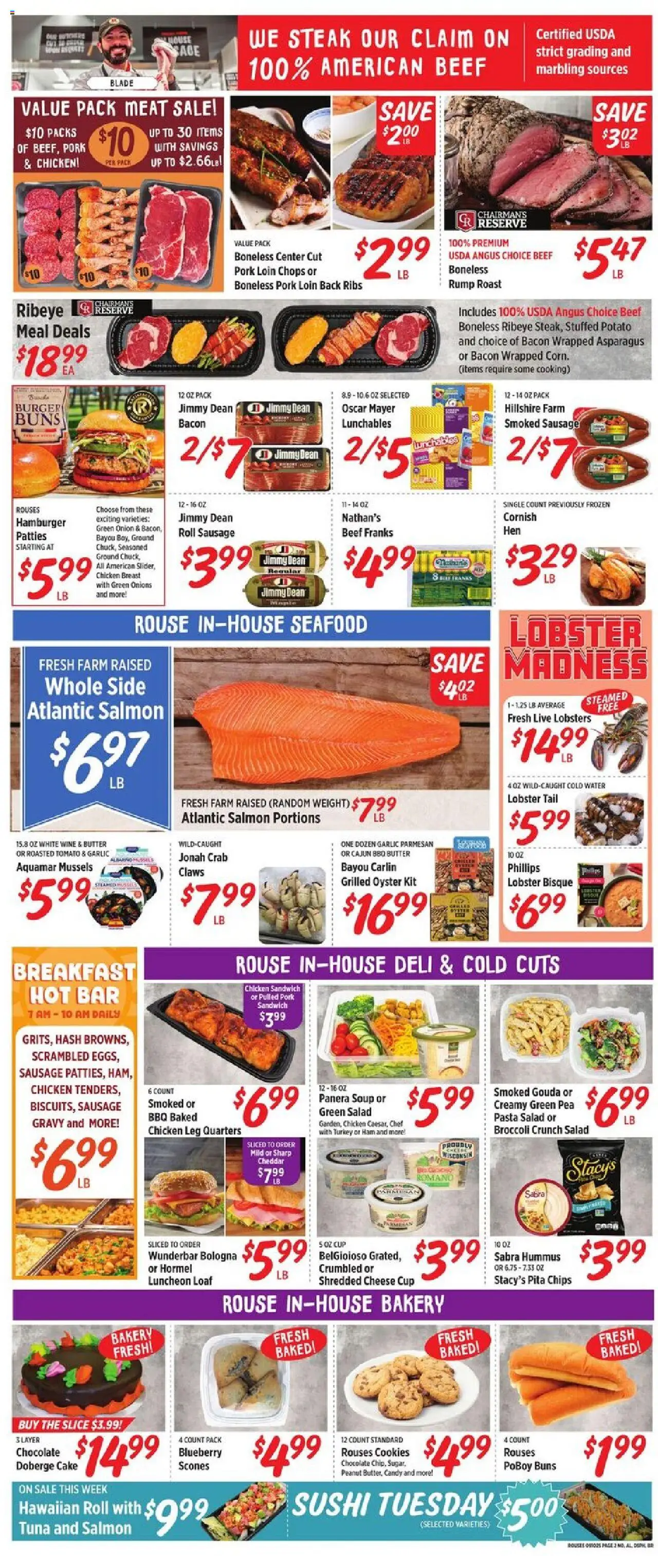 Rouses Weekly Ad - valid from 10.09.2025 | Page: 3 | Products: Bakery, Wine, Onion, Mouse