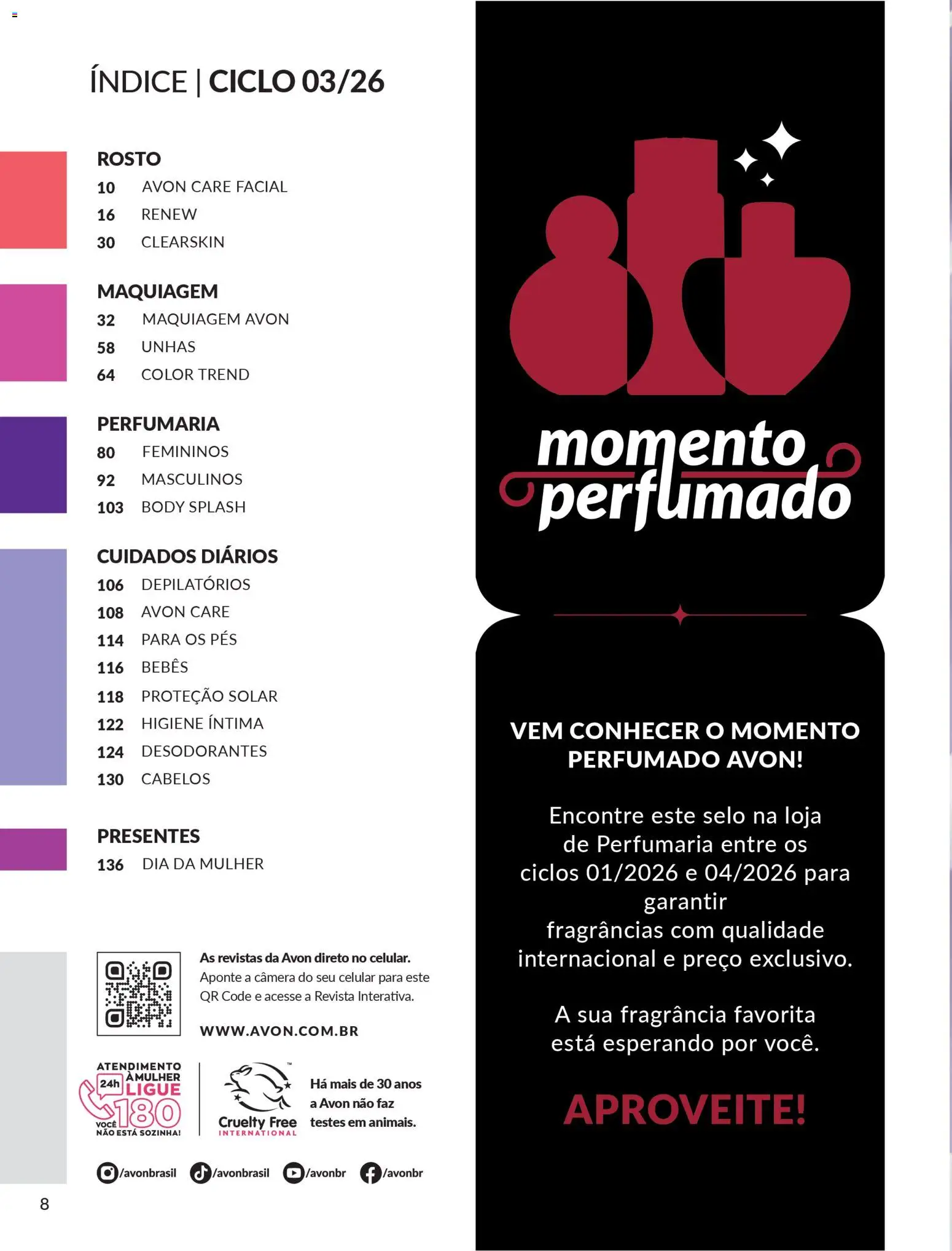 Avon Folheto - válido de 15.01.2026 | Página: 8 | Produtos: Celular, Fragrância, Maquiagem, Câmera