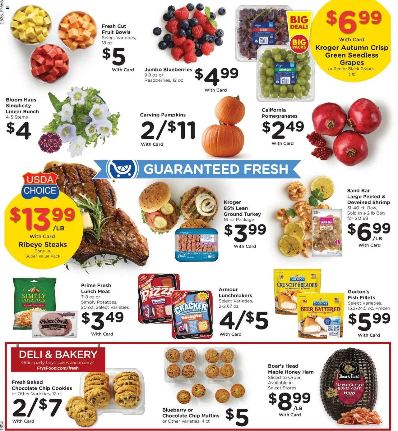 Fry's Food Weekly Ad - valid from 01.10.2025 | Page: 12 | Products: Ham, Fish, Potatoes, Grapes