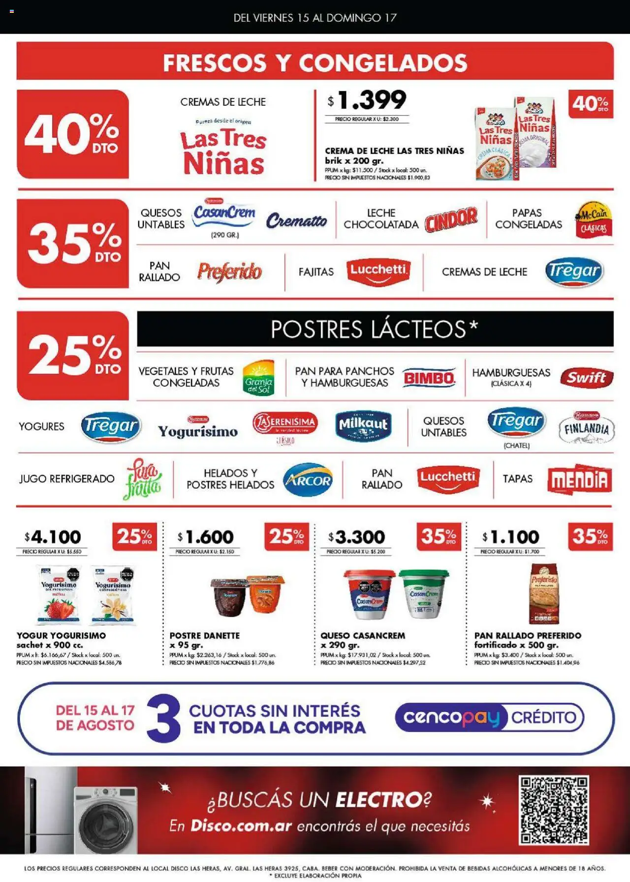 Disco ofertas │ válido desde el 15.08.2025 | Página: 4 | Productos: Leche, Chocolatada, Pan rallado, Crema