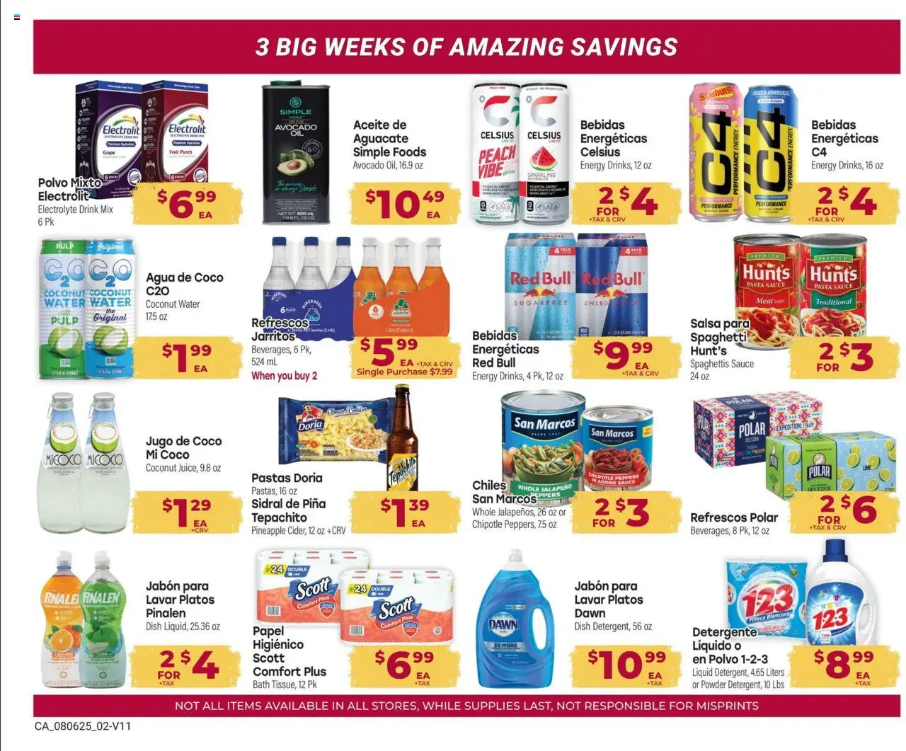 Cardenas Monthly Ad - valid from 06.08.2025 | Page: 2 | Products: Peppers, Powder, Pasta, Sauce