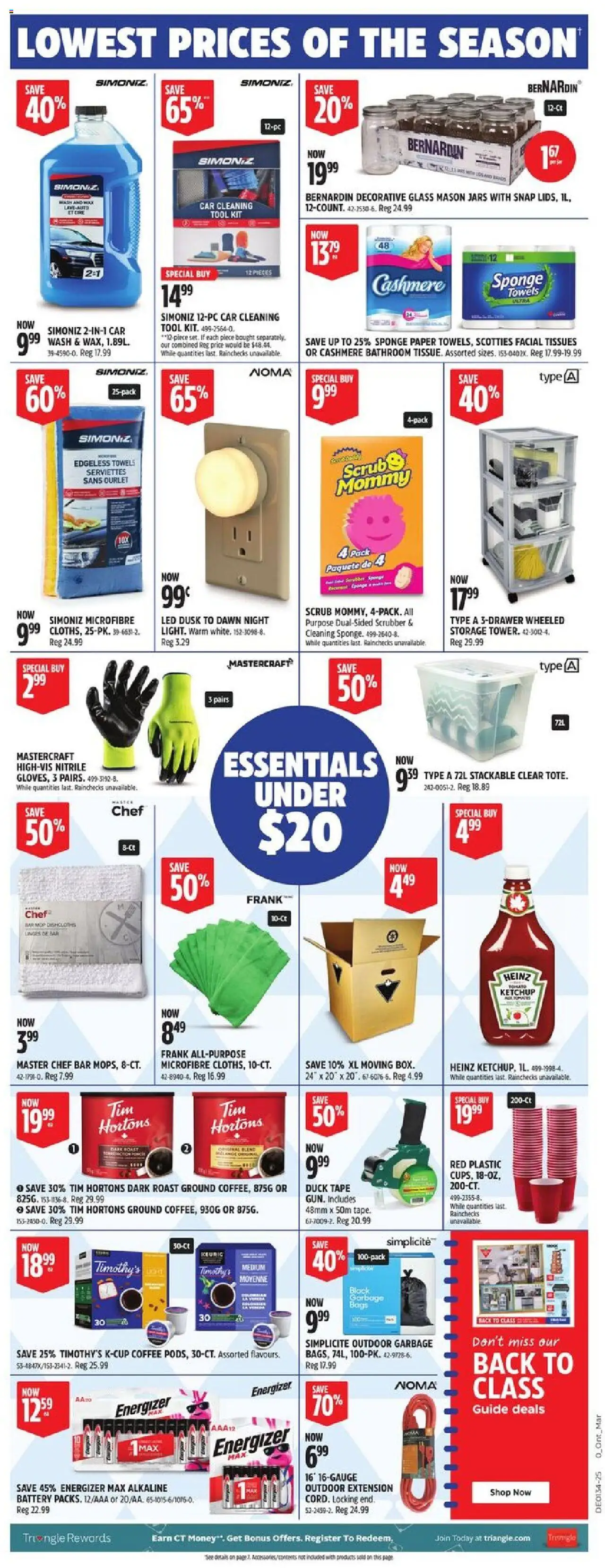 Canadian Tire flyer valid from 14.08.2025 | Page: 15 | Products: Ketchup, Battery, Coffee, Ham