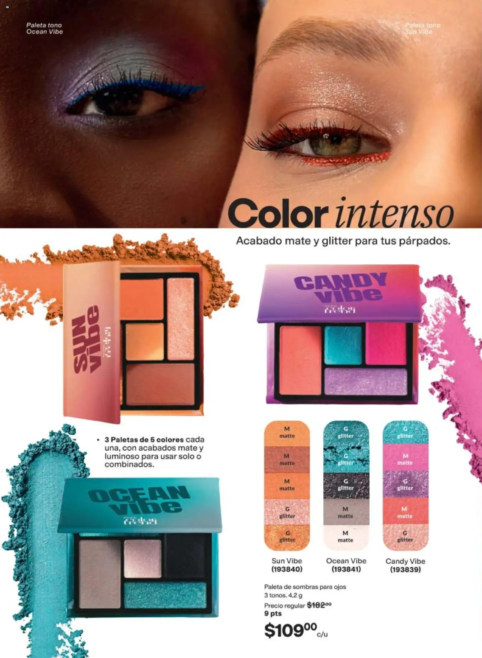 Nuevas ofertas de AVON válidas en toda la República Mexicana desde el 08.05.2026. ¡Encuentra las mejores ofertas en AVON campaña 8 2026! | Página: 104 | Productos: Paleta, Glitter, Mate