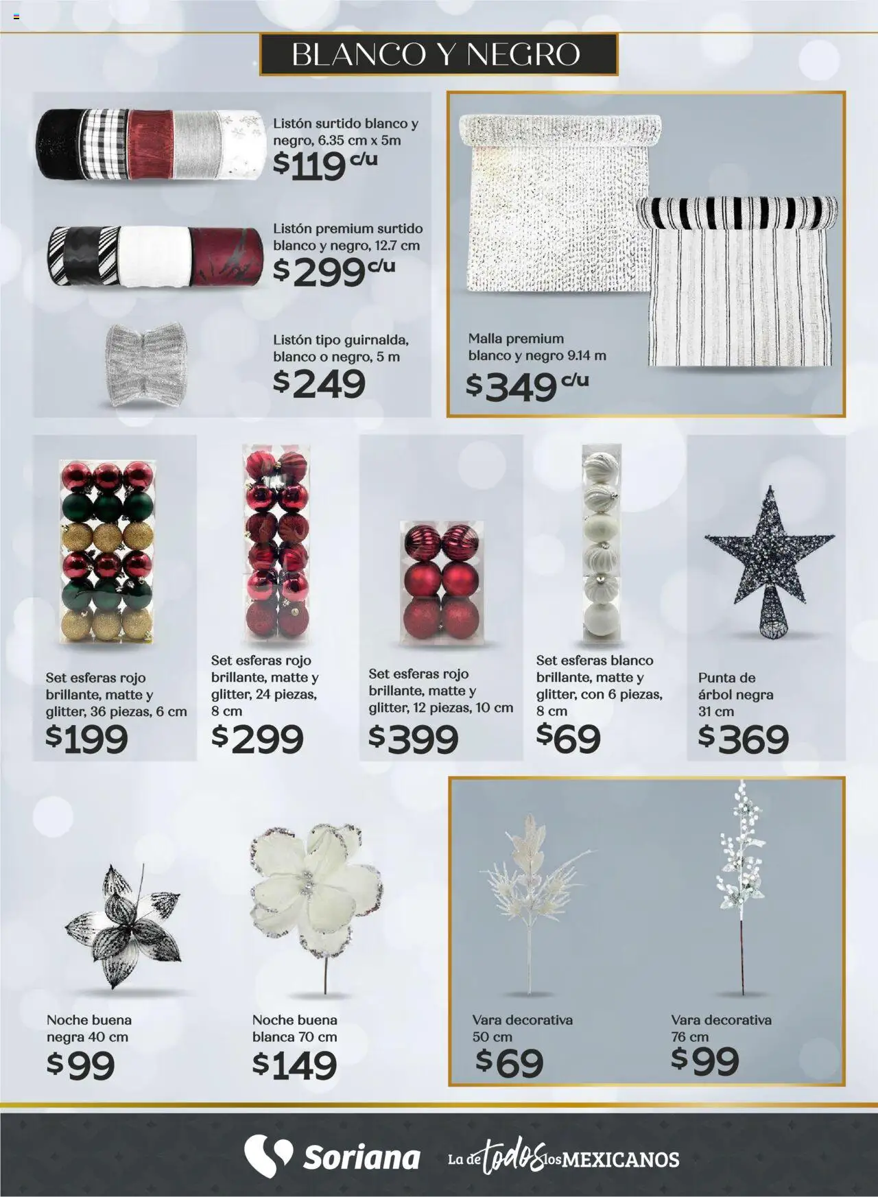 Nuevas ofertas de Soriana válidas en toda la República Mexicana desde el 25.09.2025. ¡Encuentra las mejores ofertas en Soriana - Decoración Navideña Híper Nacional! | Página: 25 | Productos: Malla